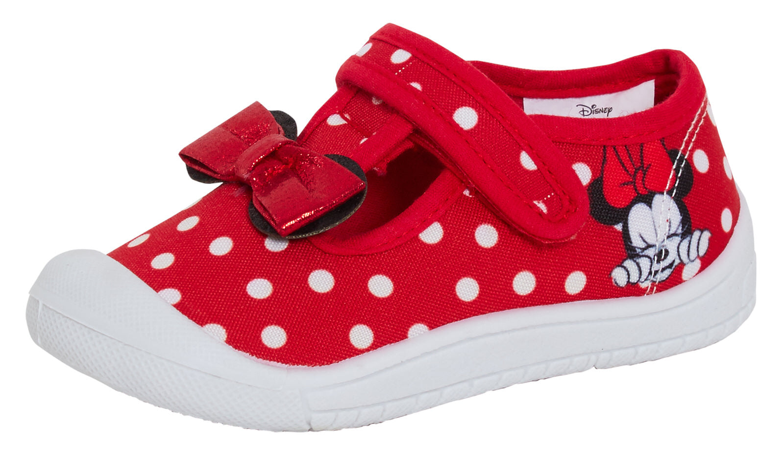 Girls Disney Minnie Mouse Canvas Pumps Toddler First Walkers Plimsolls Trainers