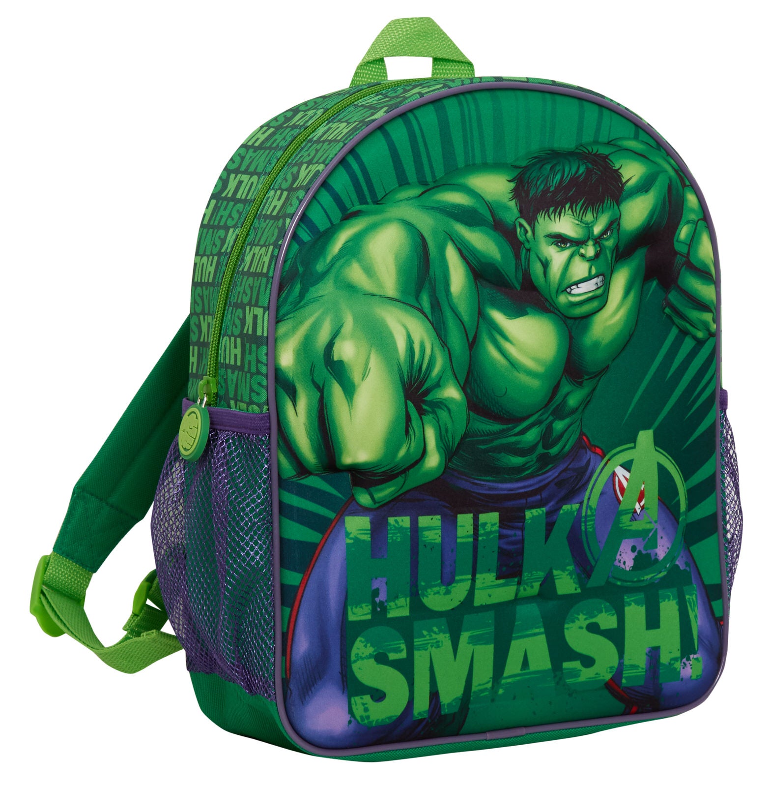 Boys 3D Incredible Hulk Backpack Kids Marvel Avengers School Travel Rucksack Bag