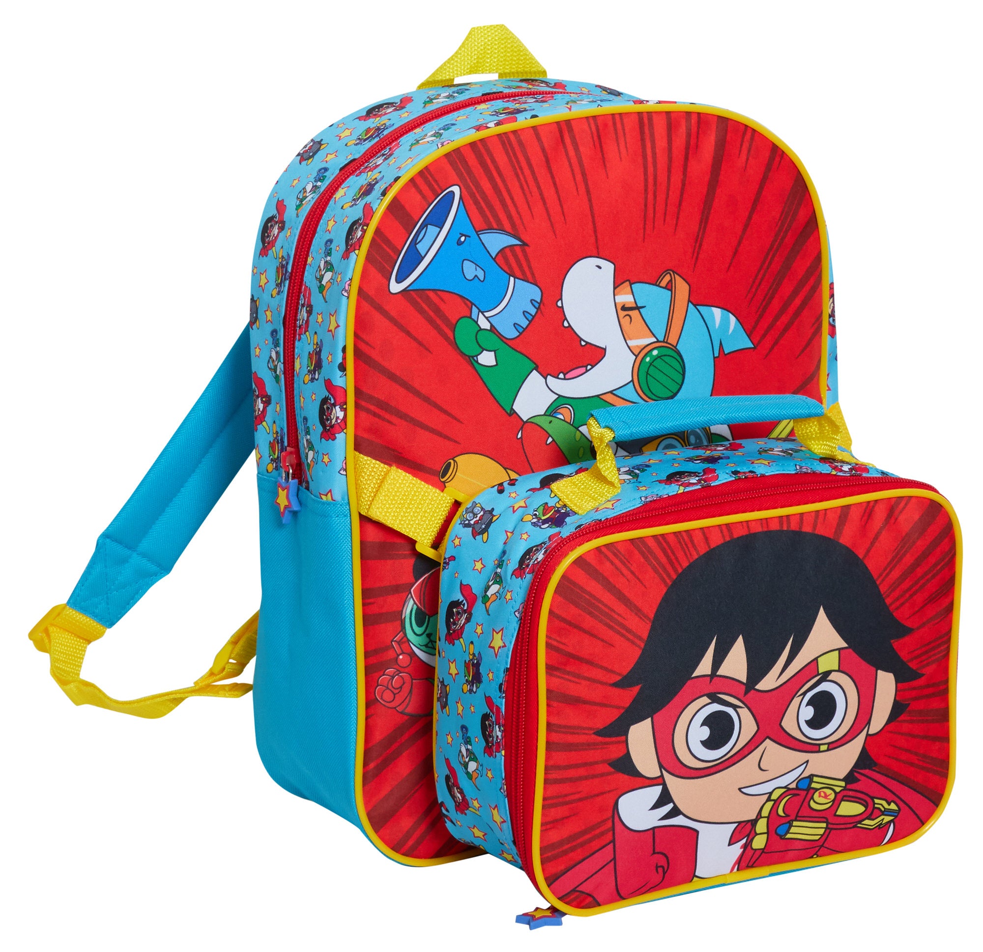 Ryans World Backpack With Lunch Bag Kids Boys School Matching Detachable Bag Set