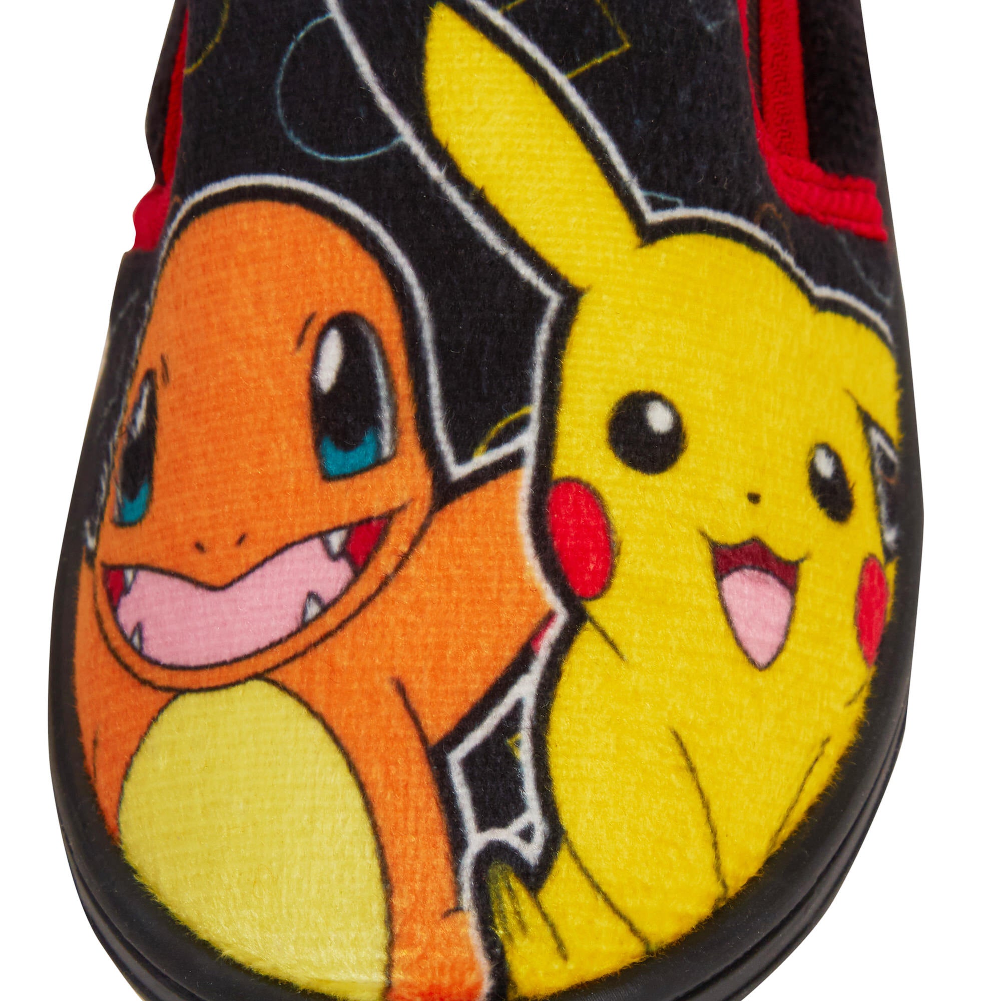 Pokemon Slippers For Kids Boys Girls Pikachu Black Mules Slip On House Shoes
