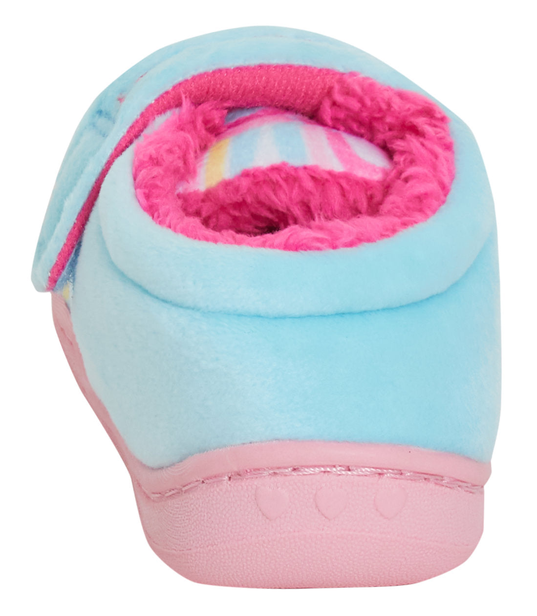 Girls Unicorn Slippers Kids Sequin Rainbow Easy Fasten Fleece Lined Indoor Shoes