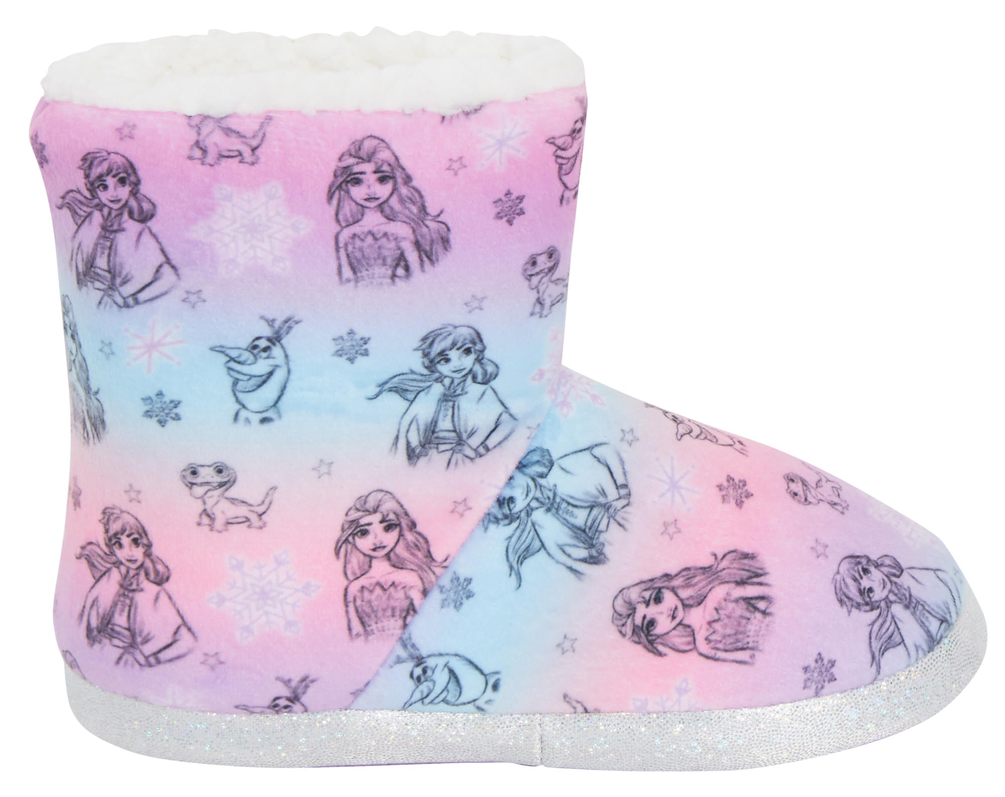 Girls Disney Frozen Slipper Boots Elsa Anna Slippers Warm Fleece Booties Gift