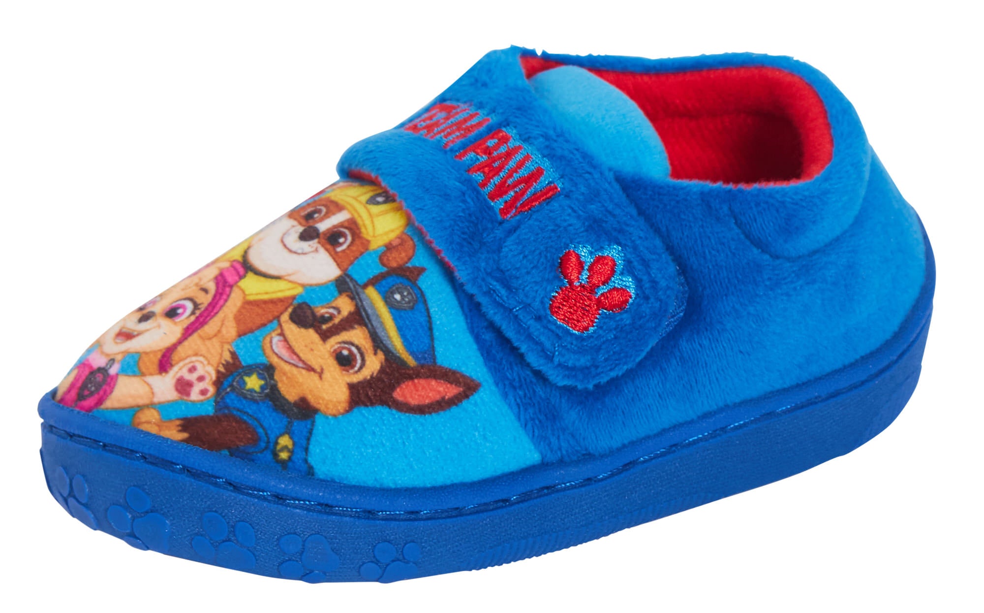 Boys Paw Patrol Slippers Chase Marshall Kids Touch Fasten House Shoes Booties