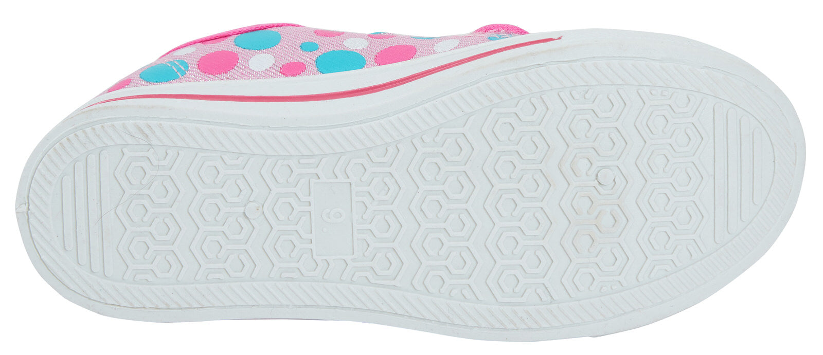 Kids Easy Fasten Flamingo Canvas Pumps Girls Casual Polka Dot Plimsolls Shoes