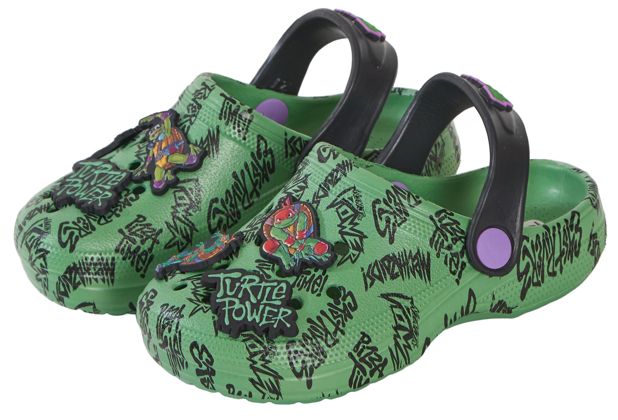 Boys Teenage Mutant Ninja Turtles Clogs Sandals Charms TMNT Sliders Indoor Shoes