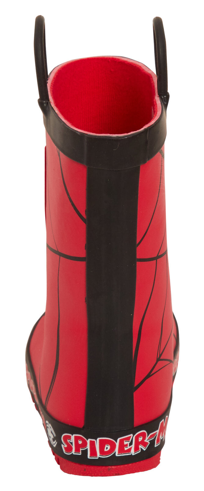 Boys Spiderman Wellington Boots With Handles Kids Marvel Rubber Wellies Wellys