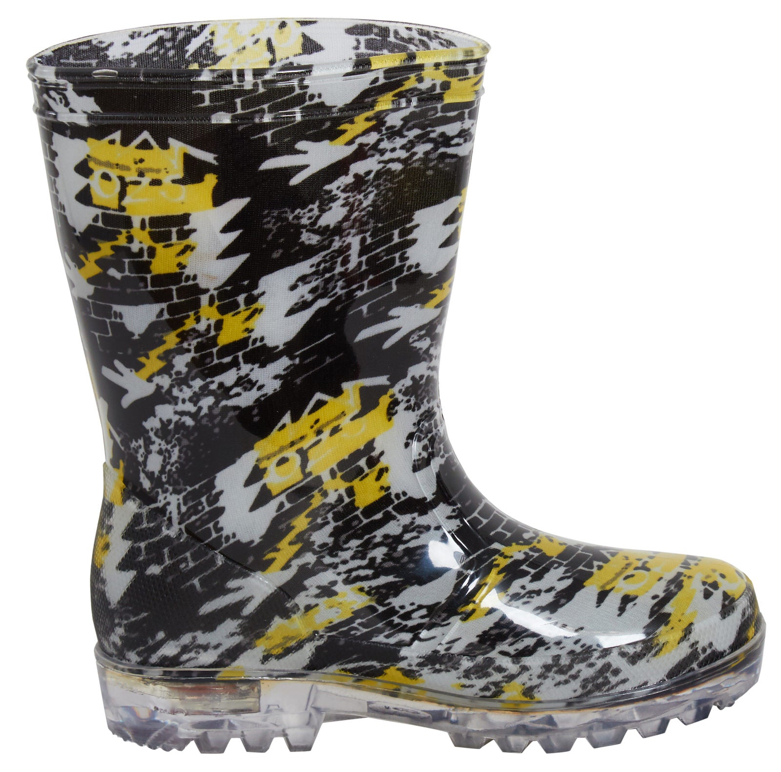 Boys Pokemon Pikachu Light Up Wellington Boots Kids Rain Snow Shoes Wellies Size