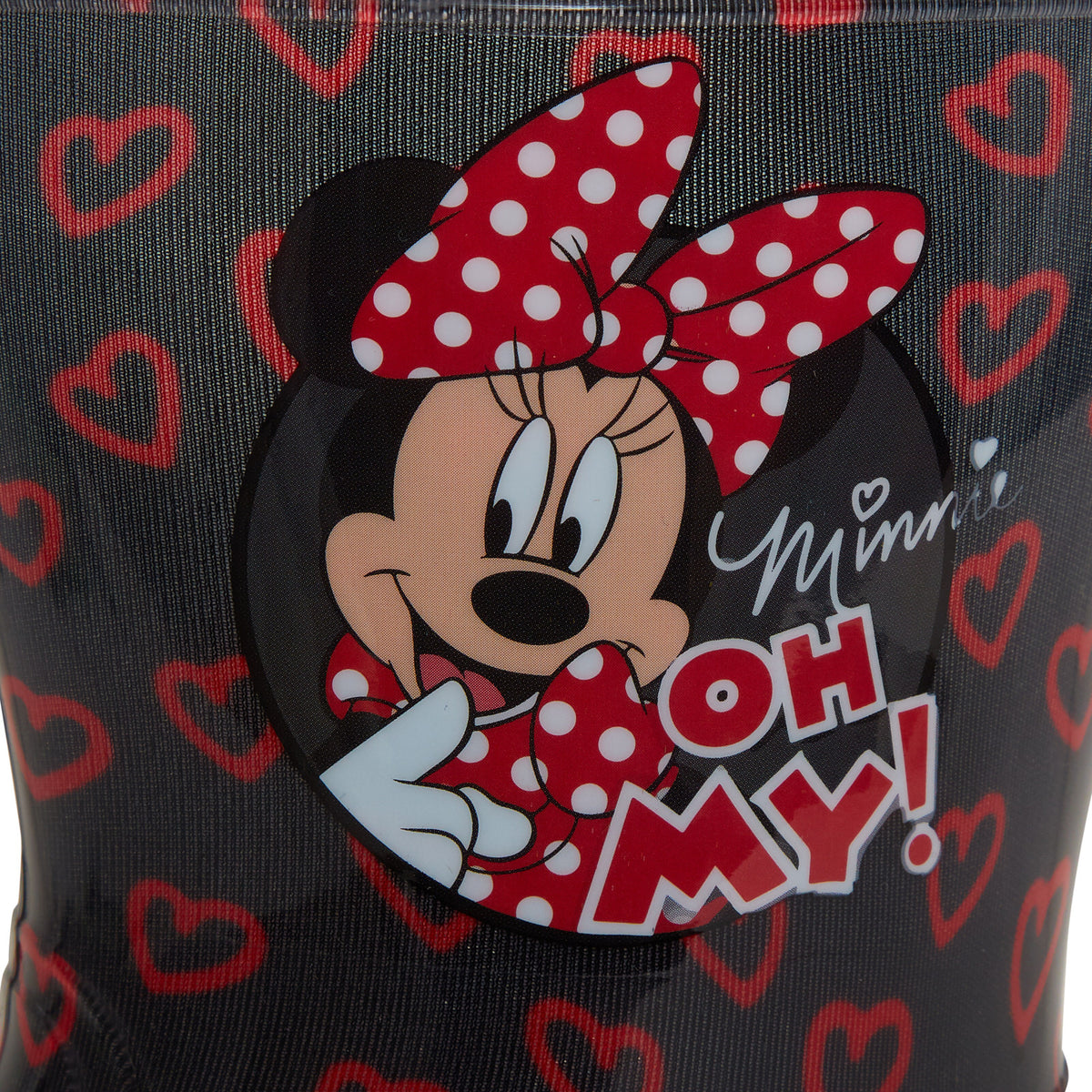 Girls Disney Minnie Mouse Light Up Wellington Boots Kids Rain Snow Shoes Wellies