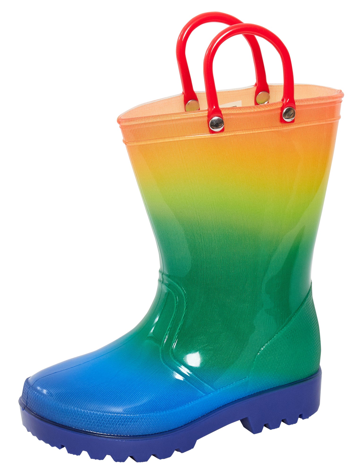 Kids Wellington Boots With Pull On Handles Boys Girls Unisex Wellies Snow Boots