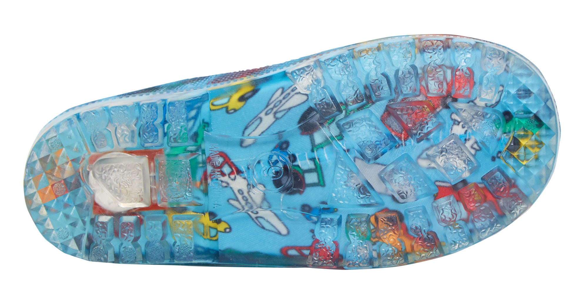Kids Light Up Vehicle Wellington Boots Boys Blue Cars Wellies Rain Snow Shoes