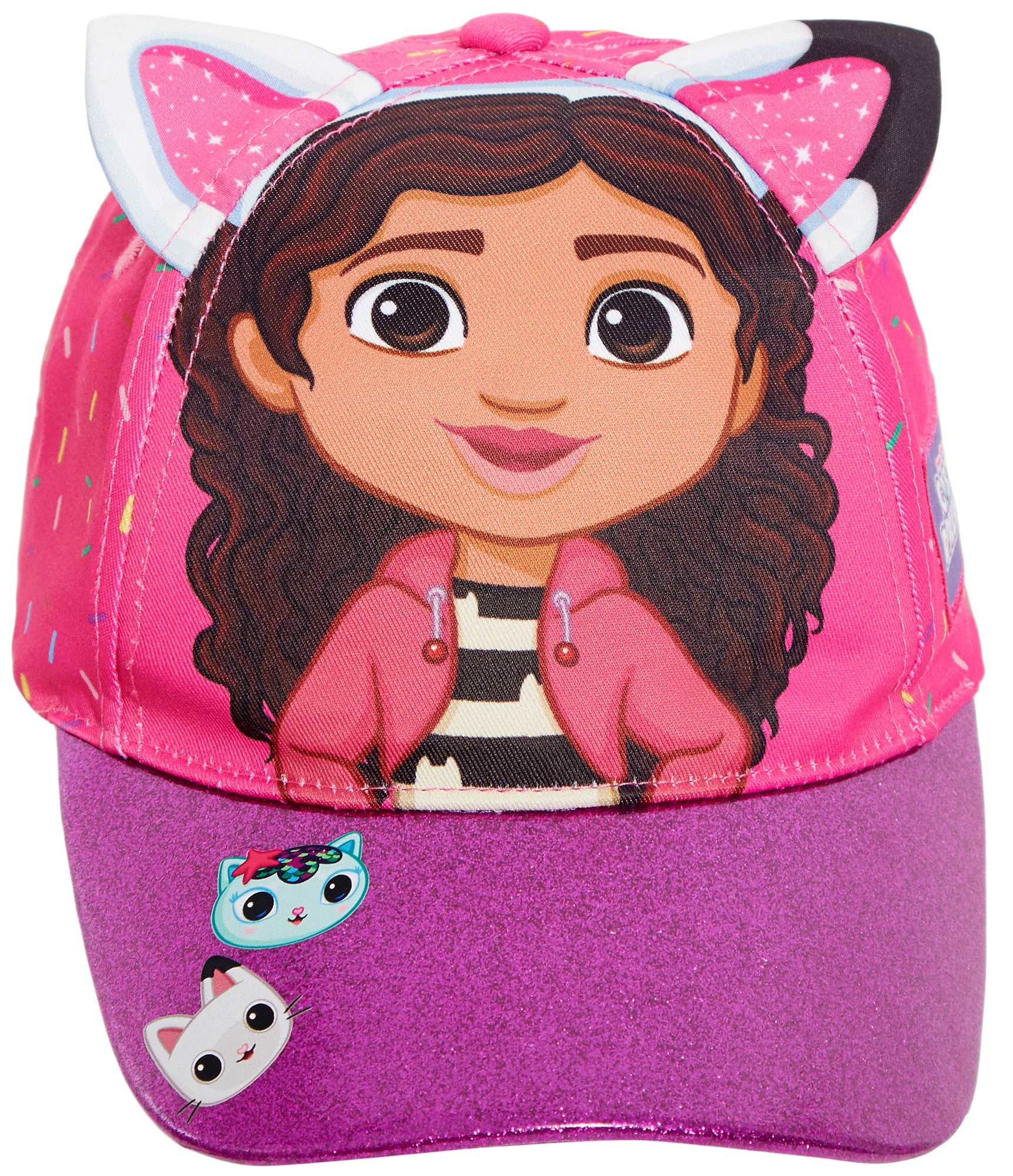 Girls Gabby's Dollhouse Baseball Cap Kids Cat Ears Summer Peaked Hat Adjustable Dress Up Accessory