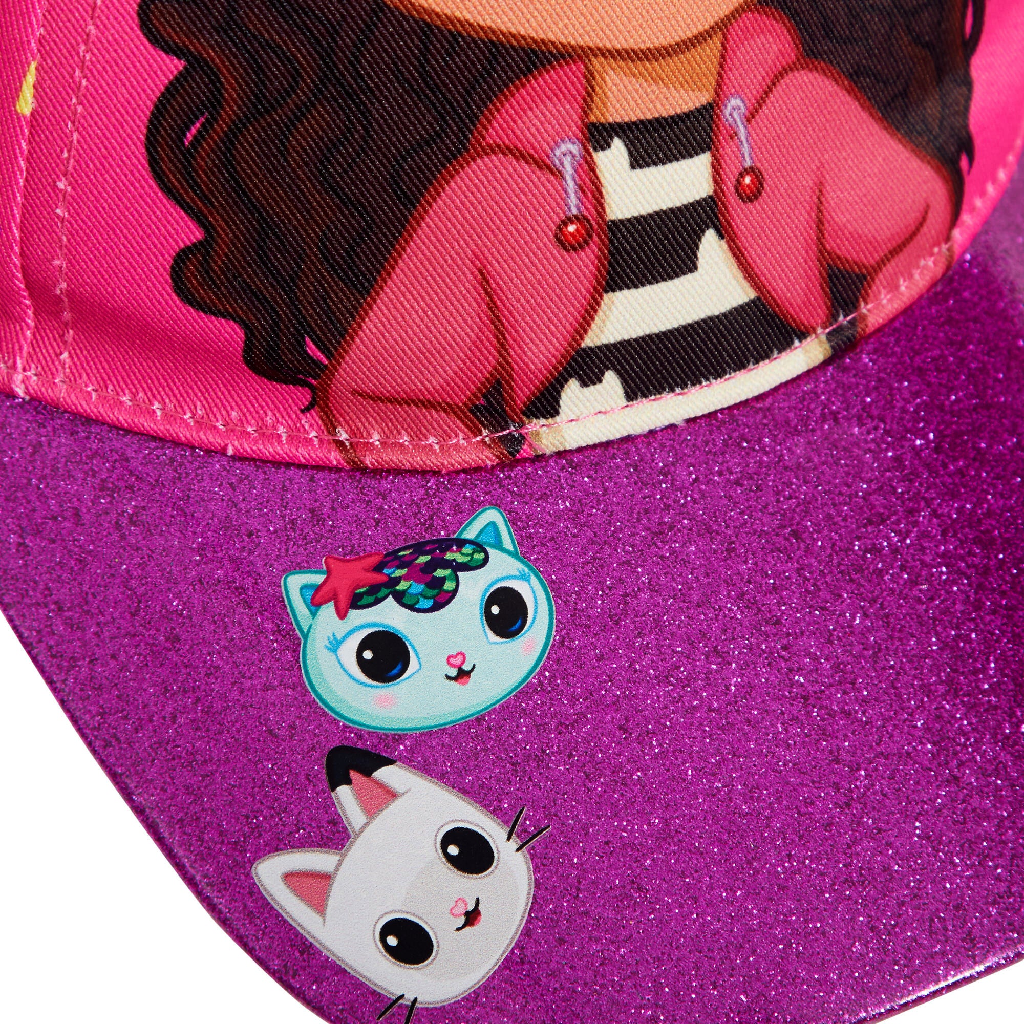Girls Gabby's Dollhouse Baseball Cap Kids Cat Ears Summer Peaked Hat Adjustable Dress Up Accessory
