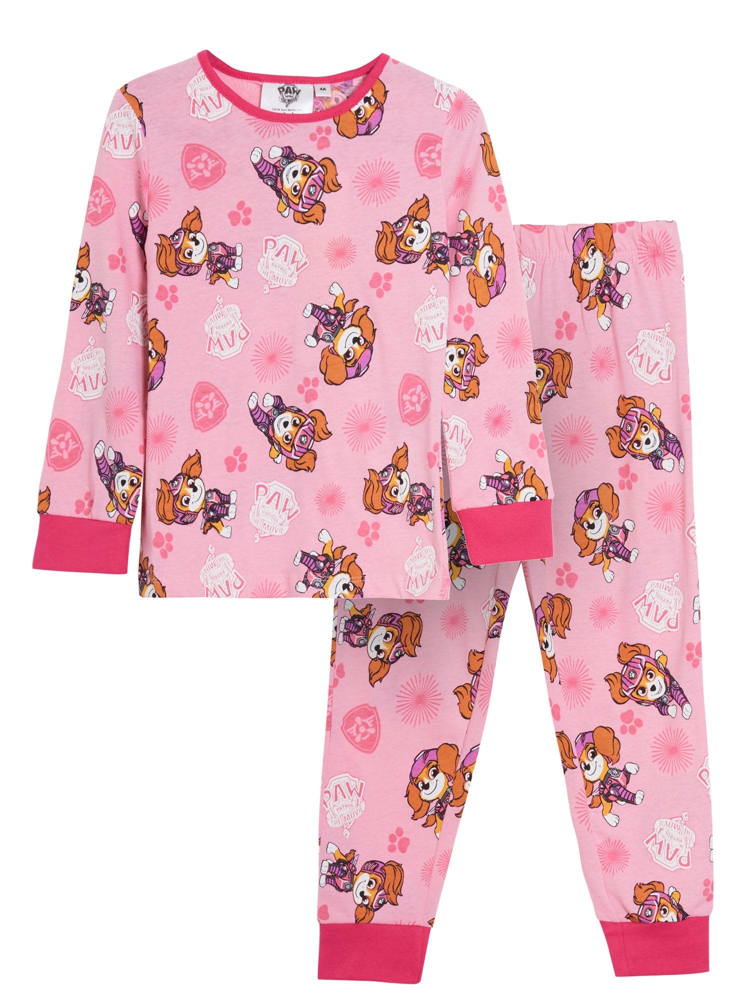 Girls Paw Patrol Pyjamas Kids Skye Full Length Long Pjs Nightwear Loungewear Set