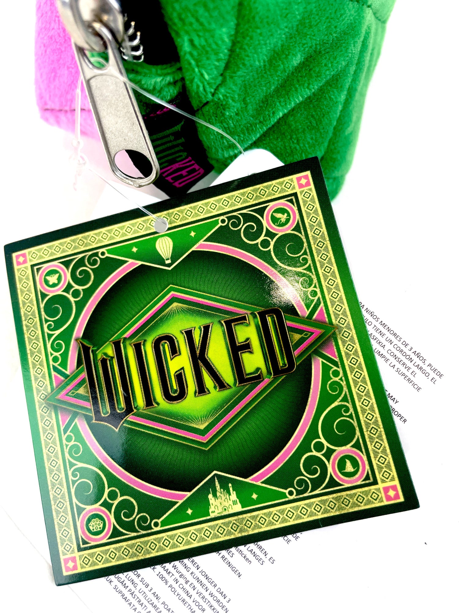 Wicked Quilted Velvet Make Up Bag Girls Womens Cosmetic Toiletries Pencil Case