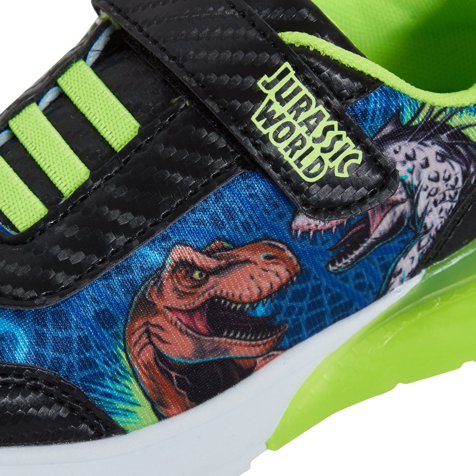 Boys Jurassic World Light Up Trainers Kids Dinosaur Flashing Lights Sports Shoes