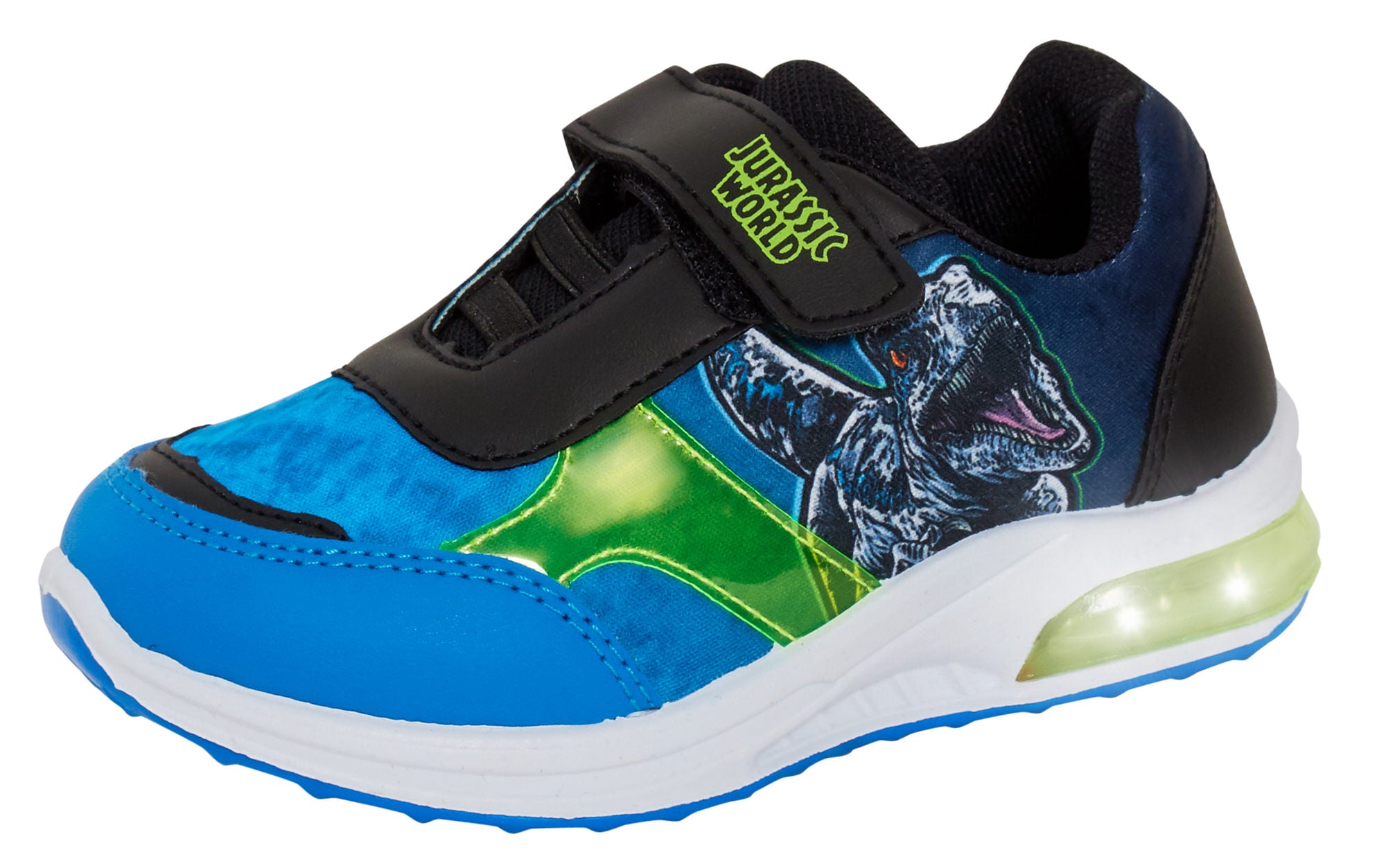 Boys Jurassic World Light Up Trainers Kids Dinosaur Flashing Lights Sports Shoes