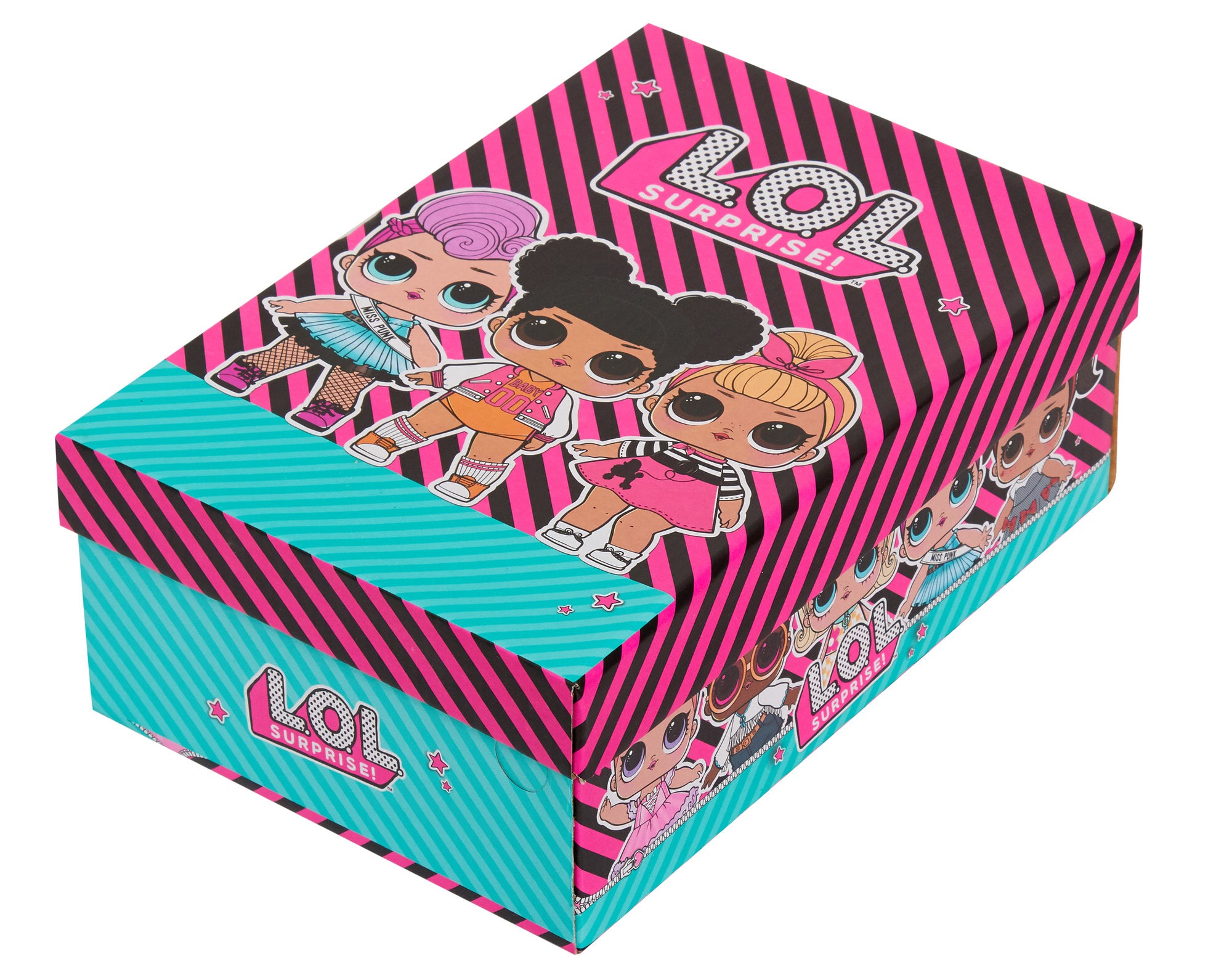 LOL Surprise Dolls Girls Light Up Trainers Kids Easy Touch Fasten Sports Shoes