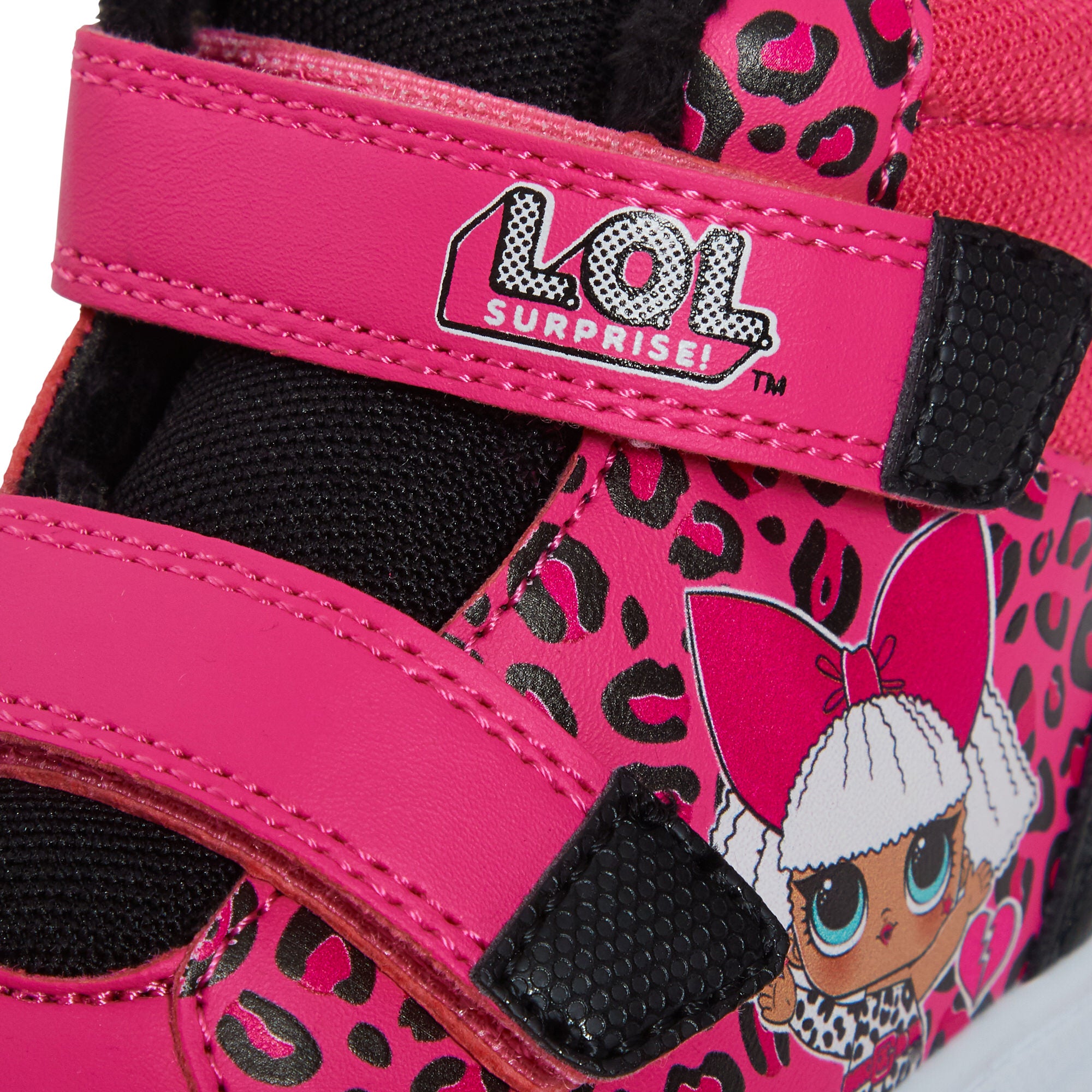 Girls L.O.L Surprise! Dolls Hi Top Trainers Kids Easy Touch Fasten Sports Shoes