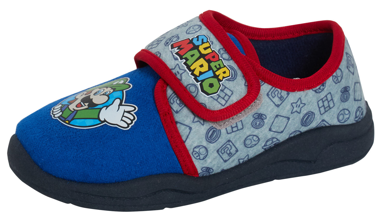 Boys Super Mario Slippers Kids Easy Fasten Nintendo Slipper Boots House Shoes