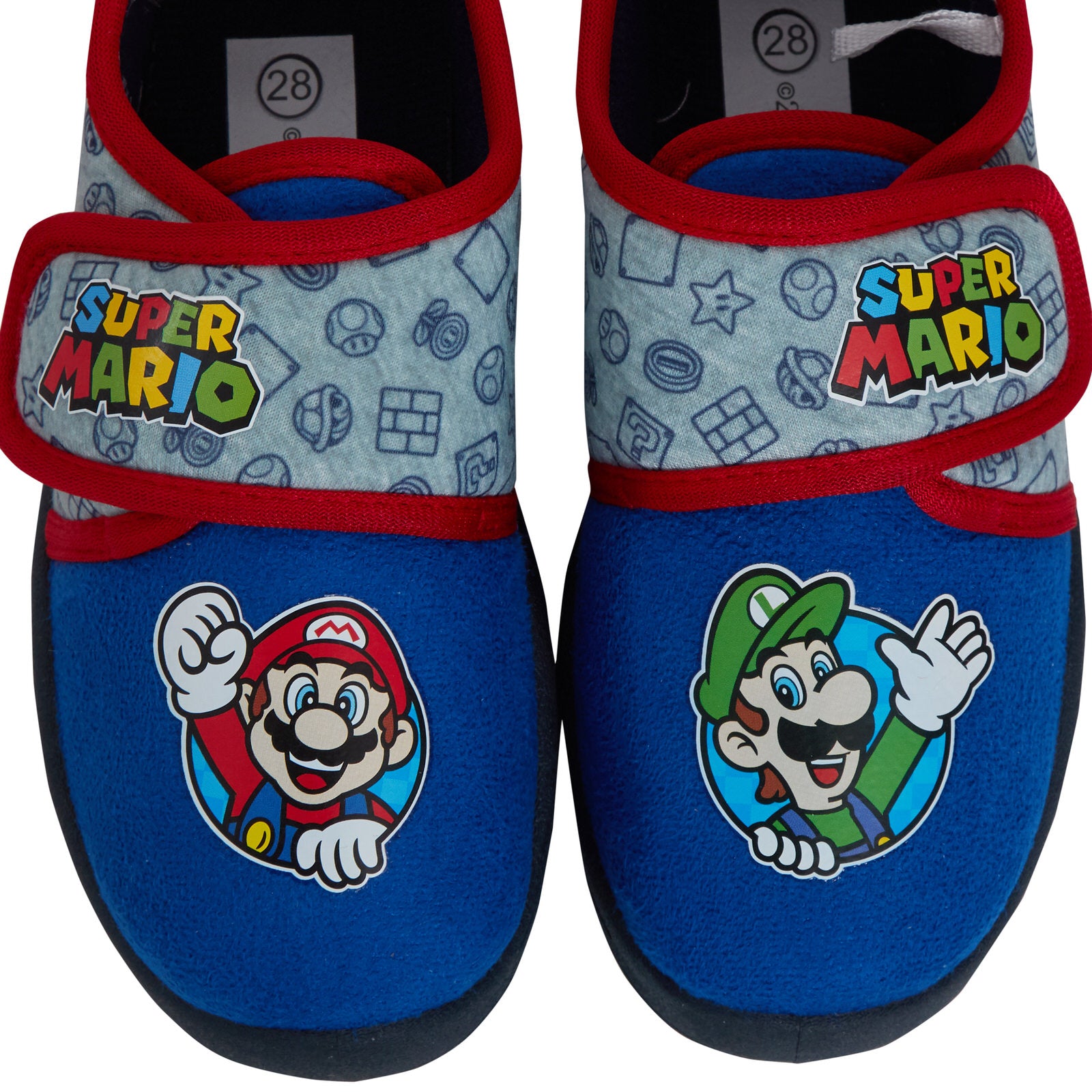 Boys Super Mario Slippers Kids Easy Fasten Nintendo Slipper Boots House Shoes