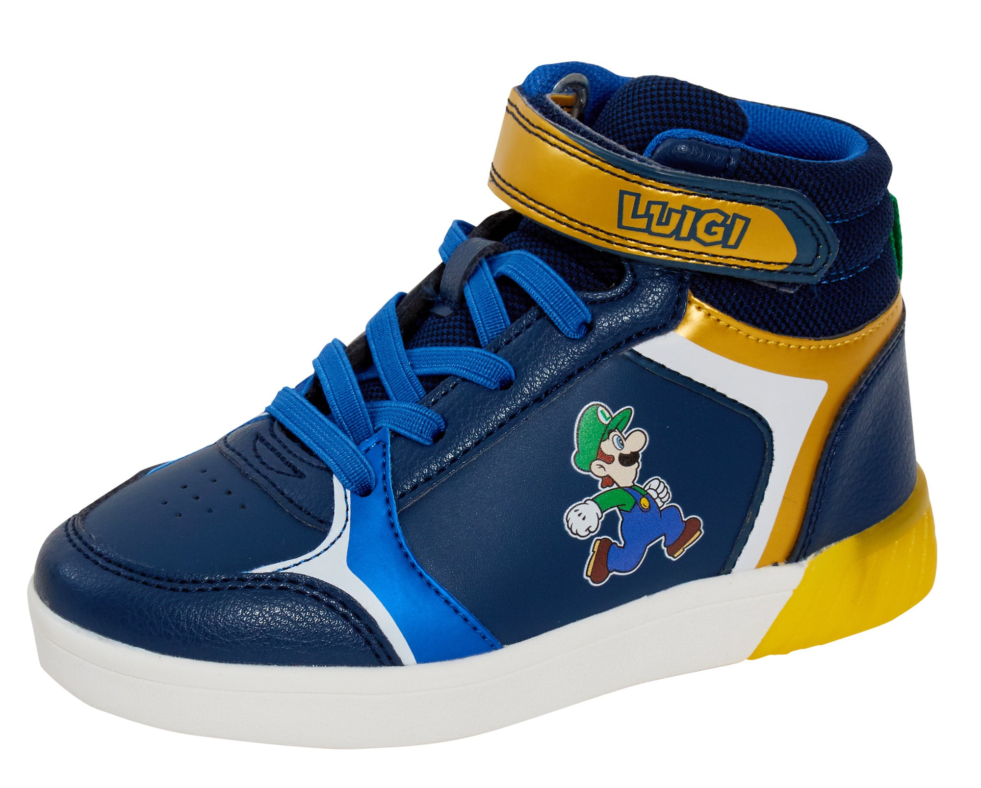 Super Mario Bros Hi Top Trainers with Lights Boys Light Up Sports Skate Shoes