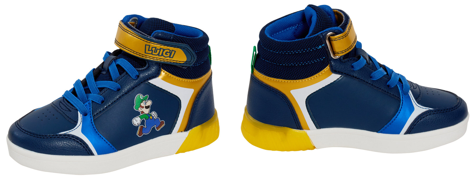 Super Mario Bros Hi Top Trainers with Lights Boys Light Up Sports Skate Shoes
