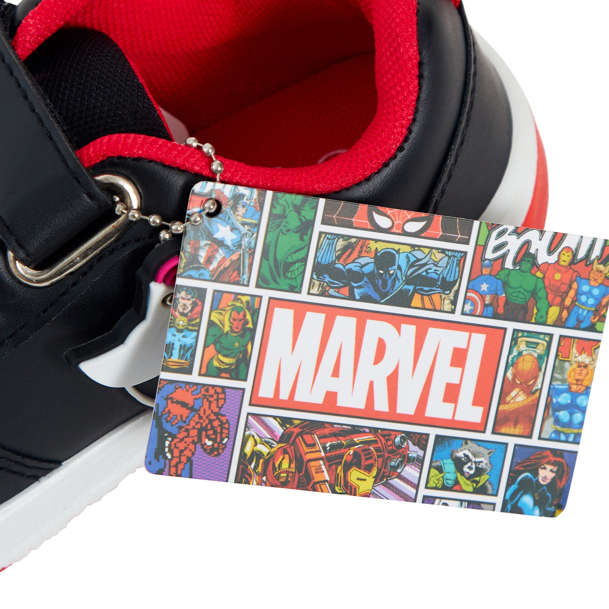Marvel Comics Boys Trainers Kids Avengers Black Sports Shoes Casual Sneakers