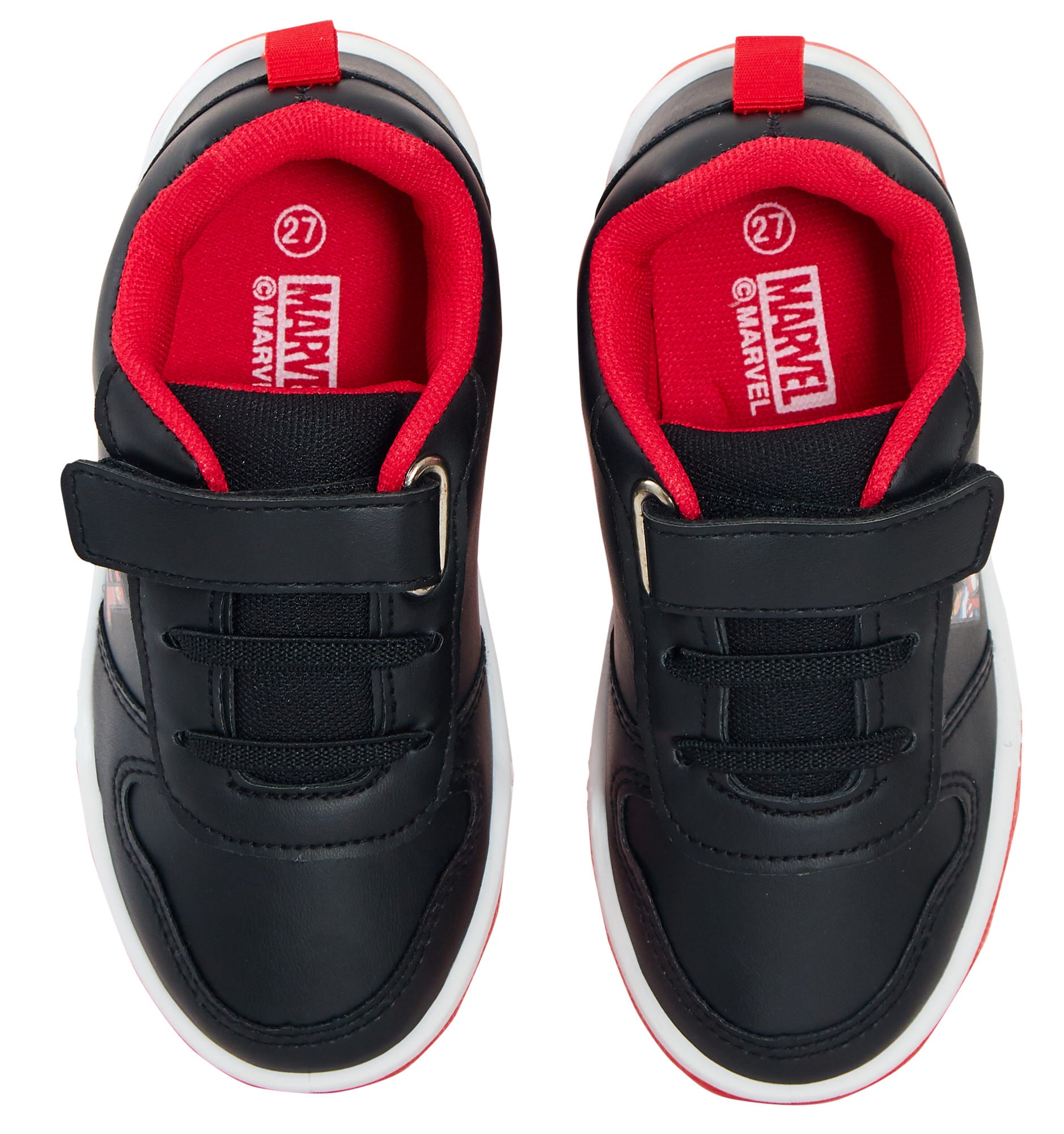 Marvel Comics Boys Trainers Kids Avengers Black Sports Shoes Casual Sneakers