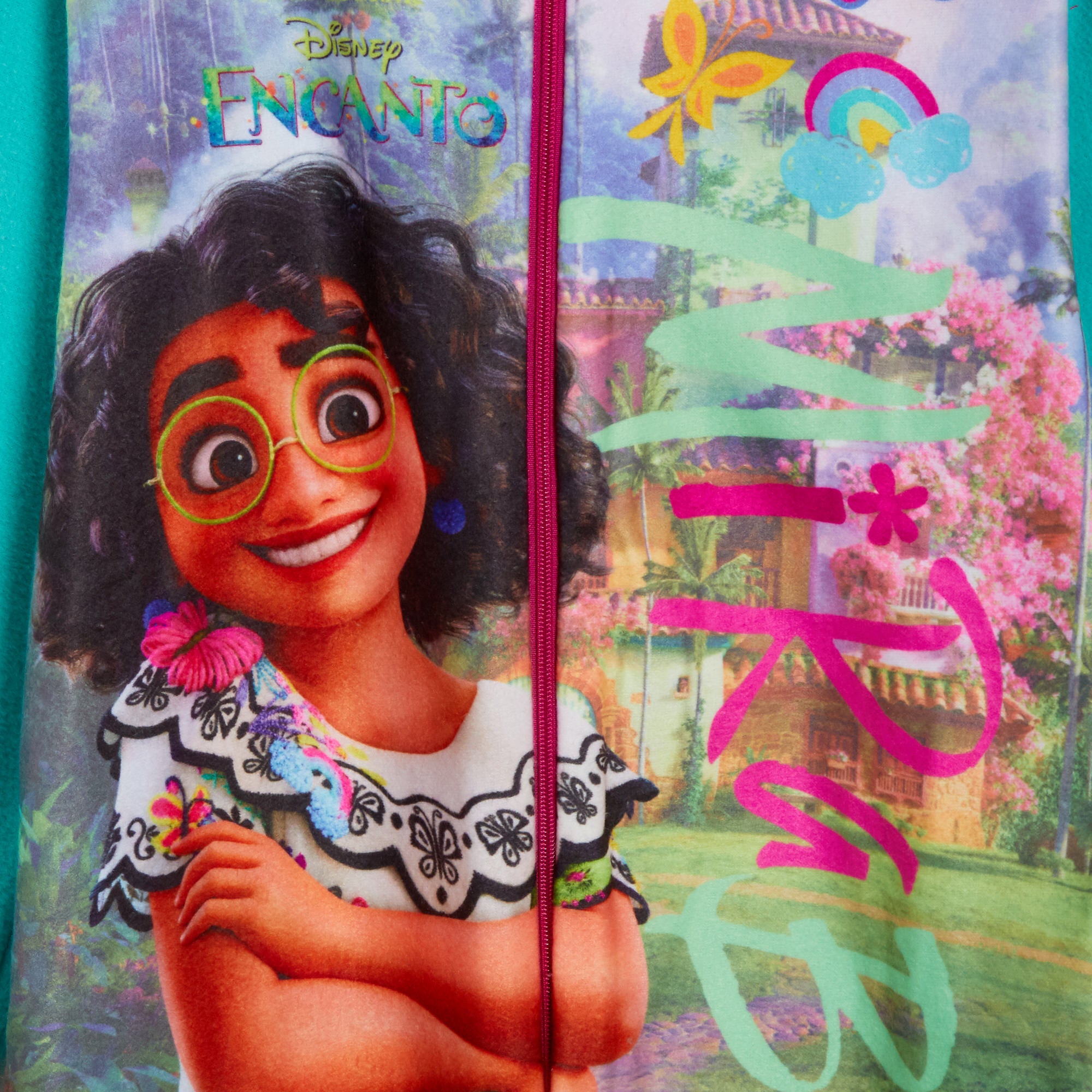 Disney Encanto All In One Girls Mirabel Pyjamas Kids Fleece Pjs Warm Loungewear