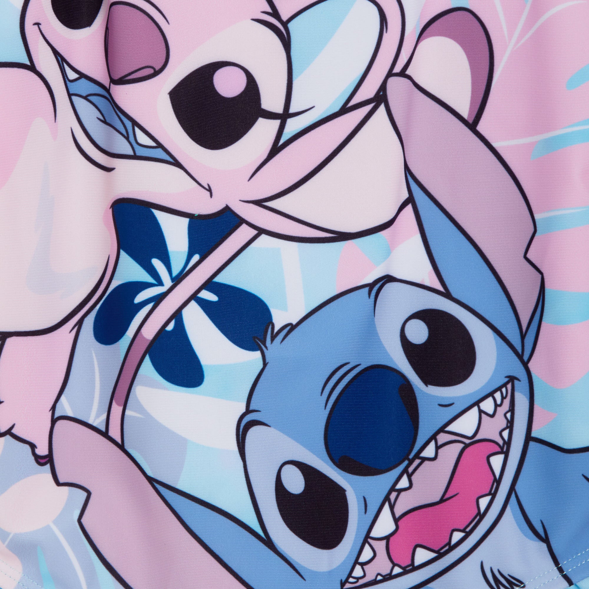 Girls Disney Stitch Swimming Costume Kids Angel Swimwear One Piece Swimsuit Pool