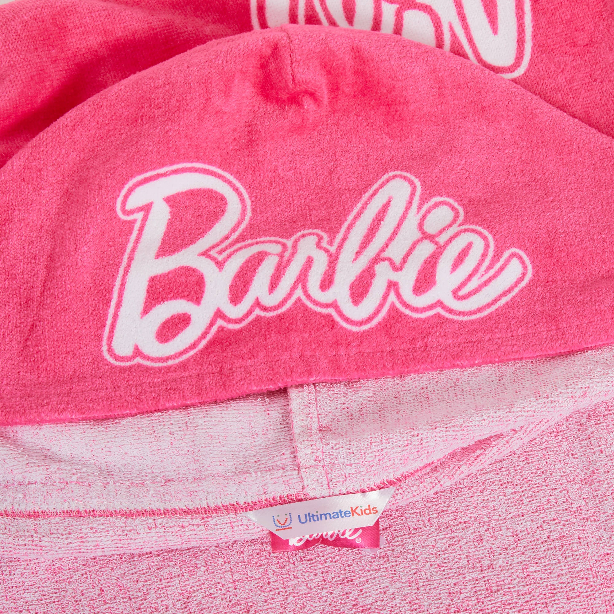 Girls Barbie Hooded Towel Kids Poncho Pink Beach Towel Bath Towel Swimming Wrap