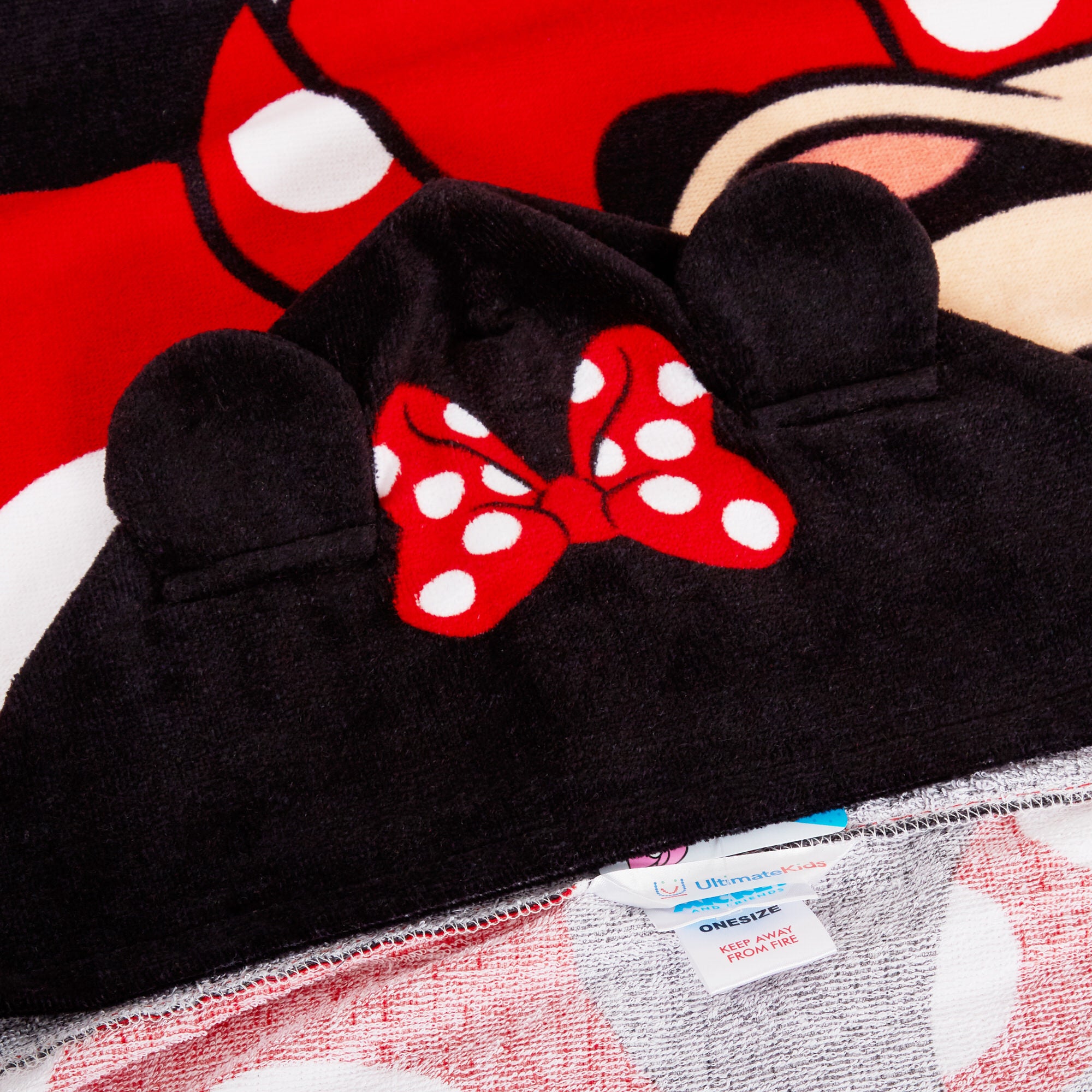 Disney Minnie Mouse Hooded Towel Girls Poncho Kids Beach Bath Towel Swim Robe