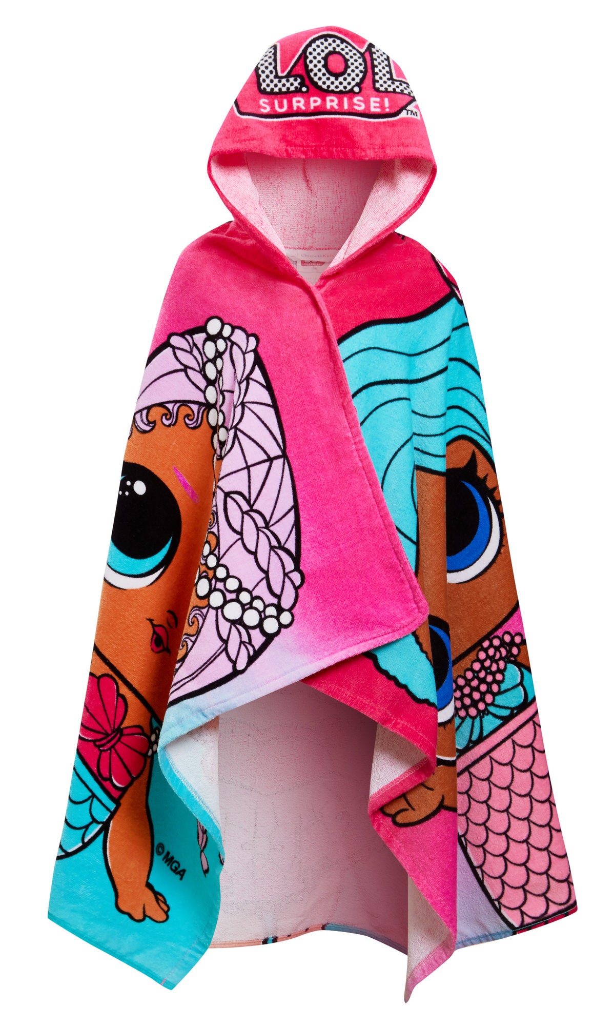L.O.L Surprise! Dolls Hooded Towel Girls Poncho Cottton Beach Towel Bath Towel