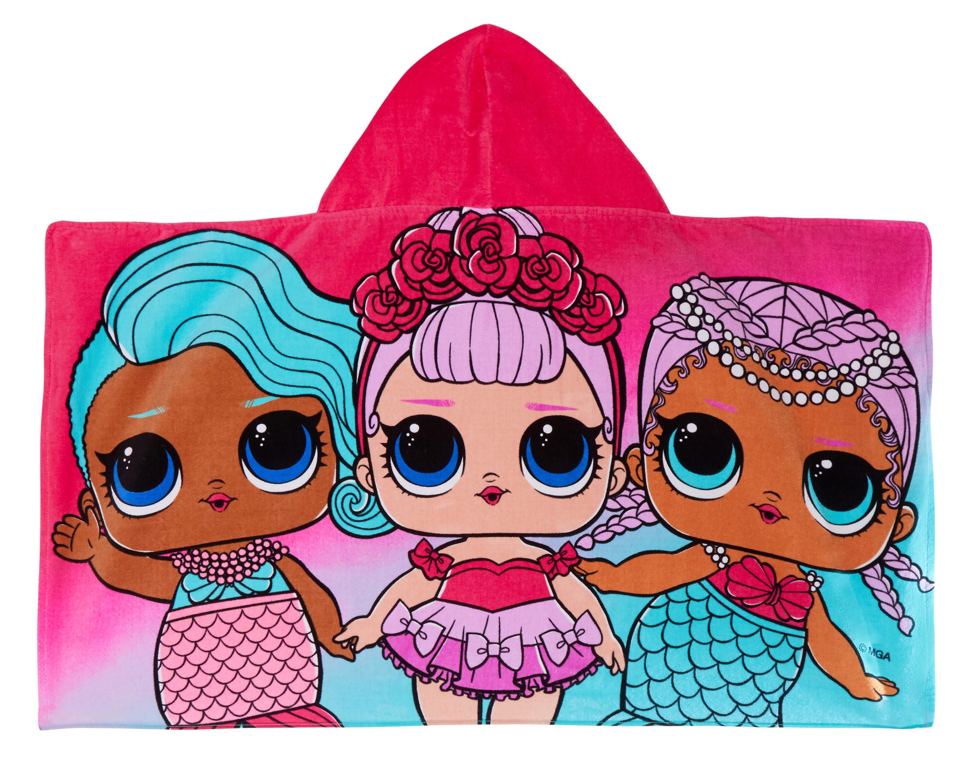 L.O.L Surprise! Dolls Hooded Towel Girls Poncho Cottton Beach Towel Bath Towel