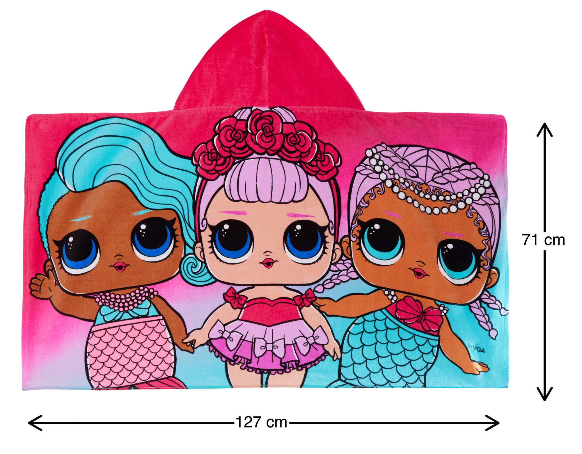 L.O.L Surprise! Dolls Hooded Towel Girls Poncho Cottton Beach Towel Bath Towel