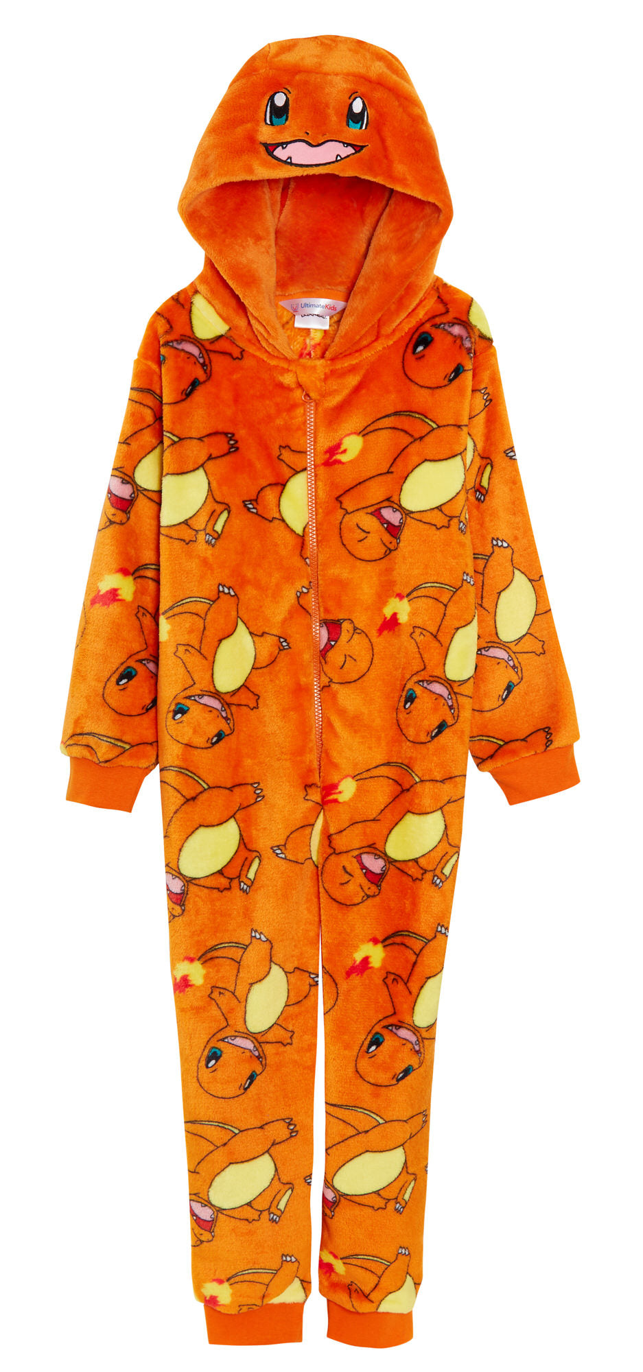 Kids Pokemon Hooded All In One Pikachu Charmander Gengar Onesie Fleece Pjs Loungewear