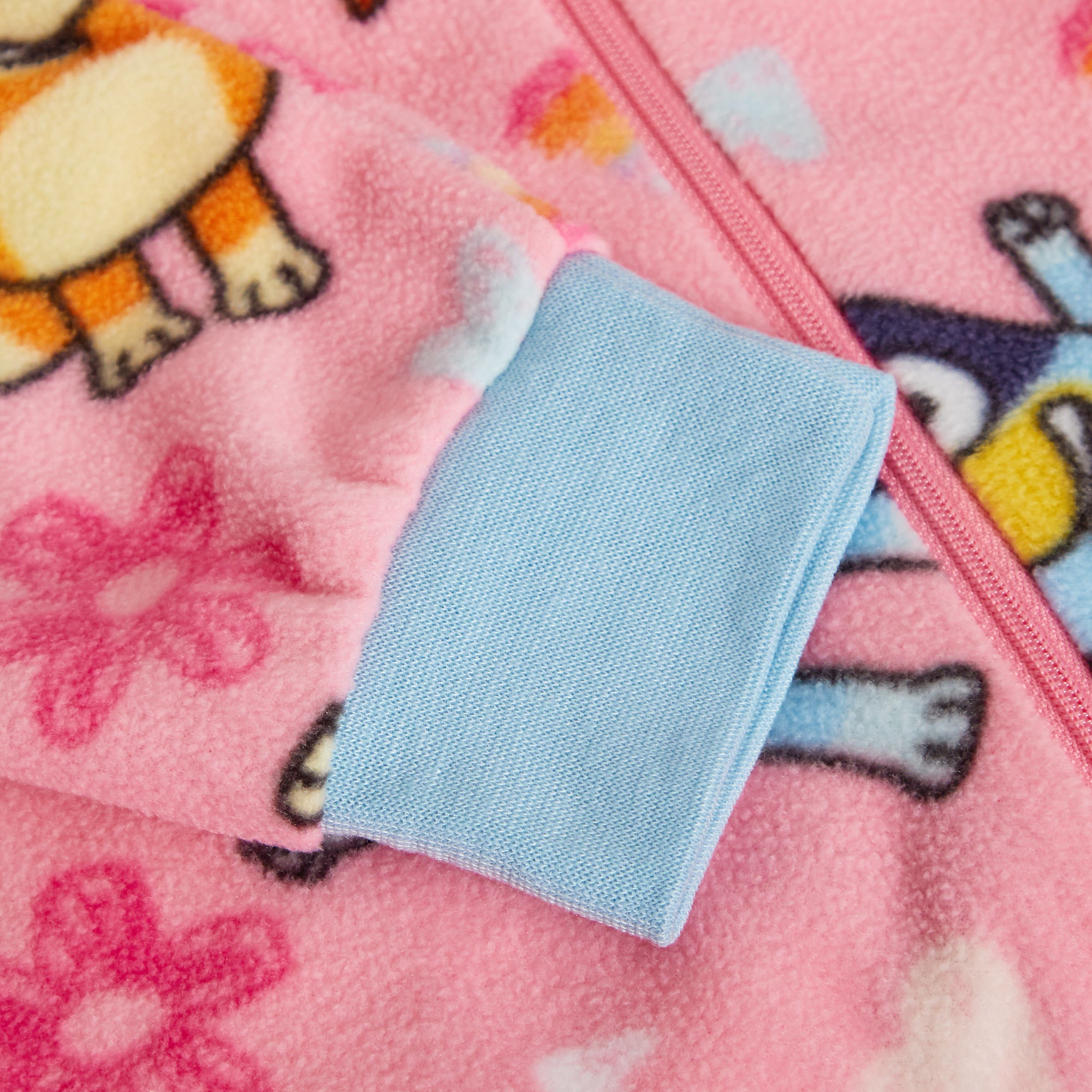 Girls Bluey All In One Dress Up 3D Hood Pyjamas For Kids Fleece Pjs Nightwear