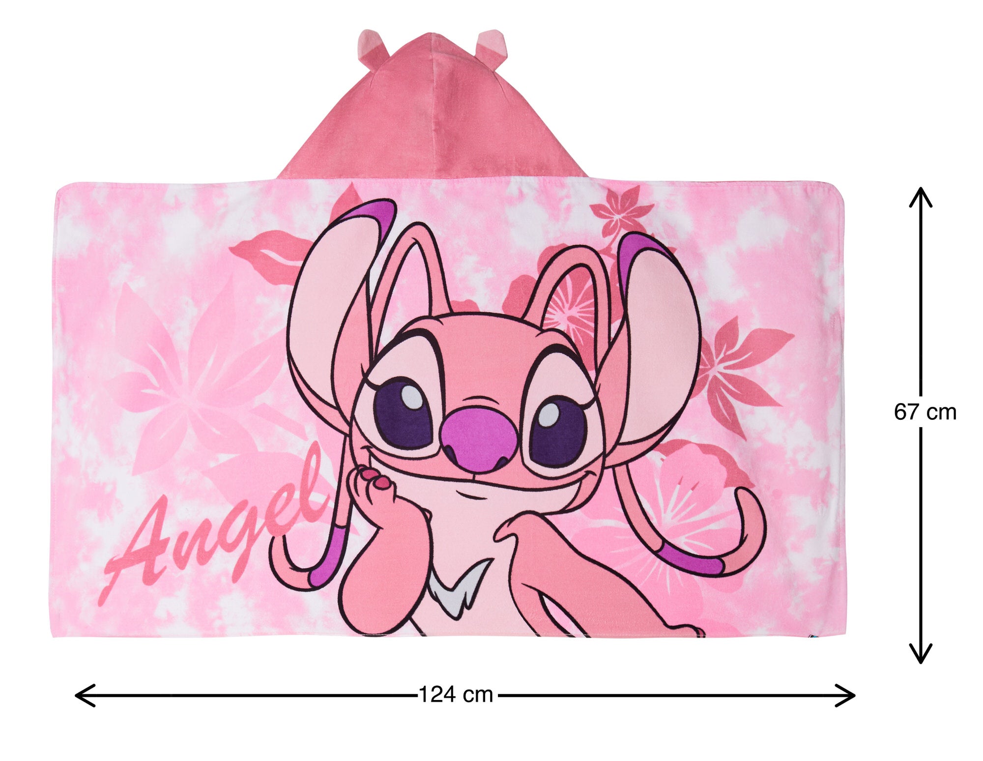 Disney Stitch Angel Hooded Towel Girls Poncho Bath Beach Towel Swimming Wrap