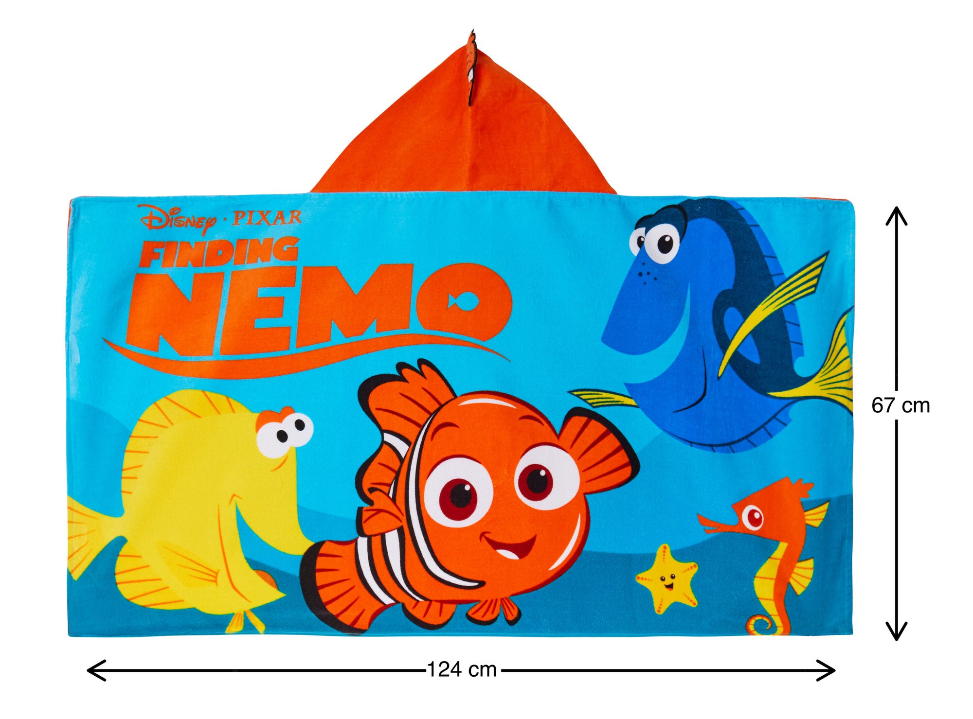 Disney 3D Nemo Hooded Towel Dory Dress Up Poncho Kids Beach Towel Swimming Wrap