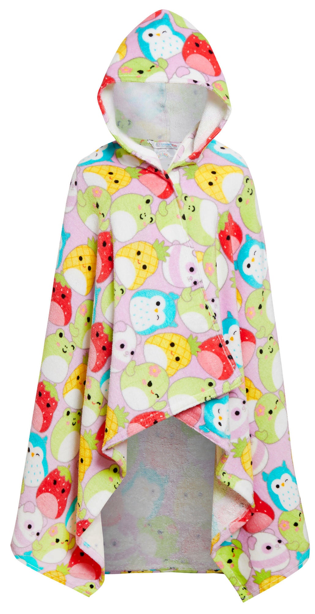 Kids Squishmallows Hooded Towel Girls Poncho 100% Cottton Beach Towel Bath Towel Changing Wrap