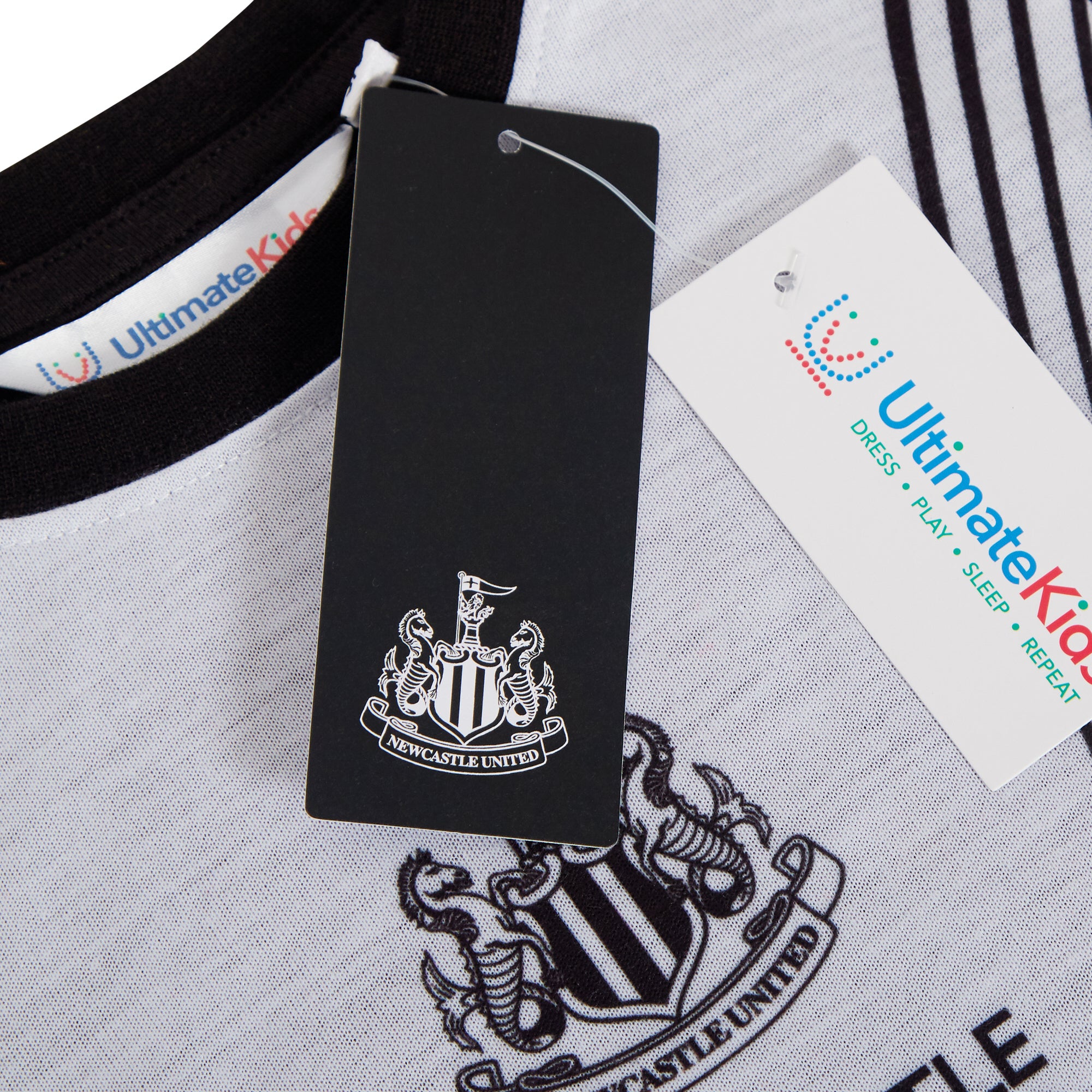 Kids Newcastle United F.C. Pyjamas + Hooded Dressing Gown3 Piece Nightwear Football Robe Pjs Set