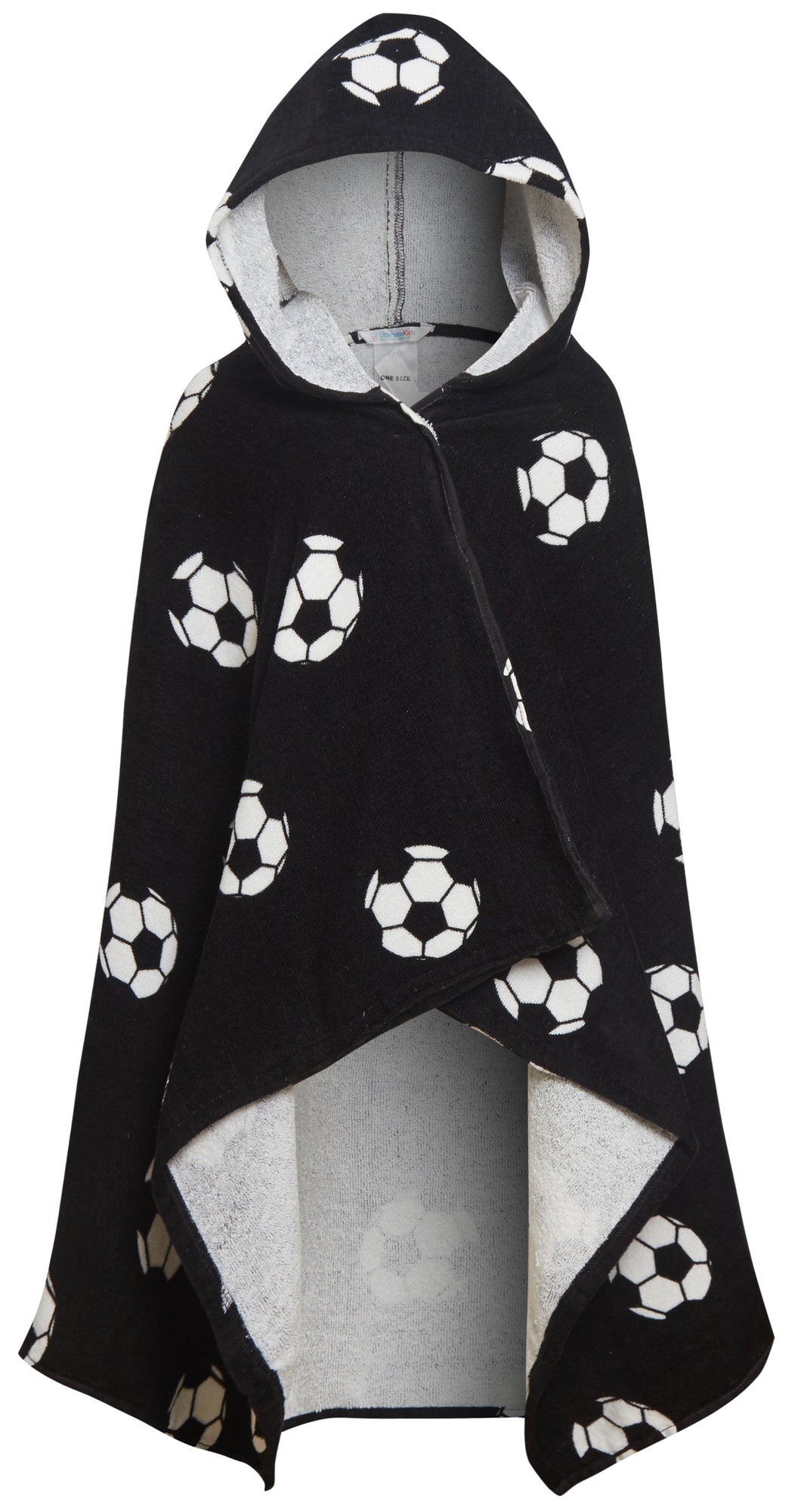 Kids Football Hooded Towel Girls Boys Poncho Beach Towel Bath Towel Swimming Wrap Changing Robe