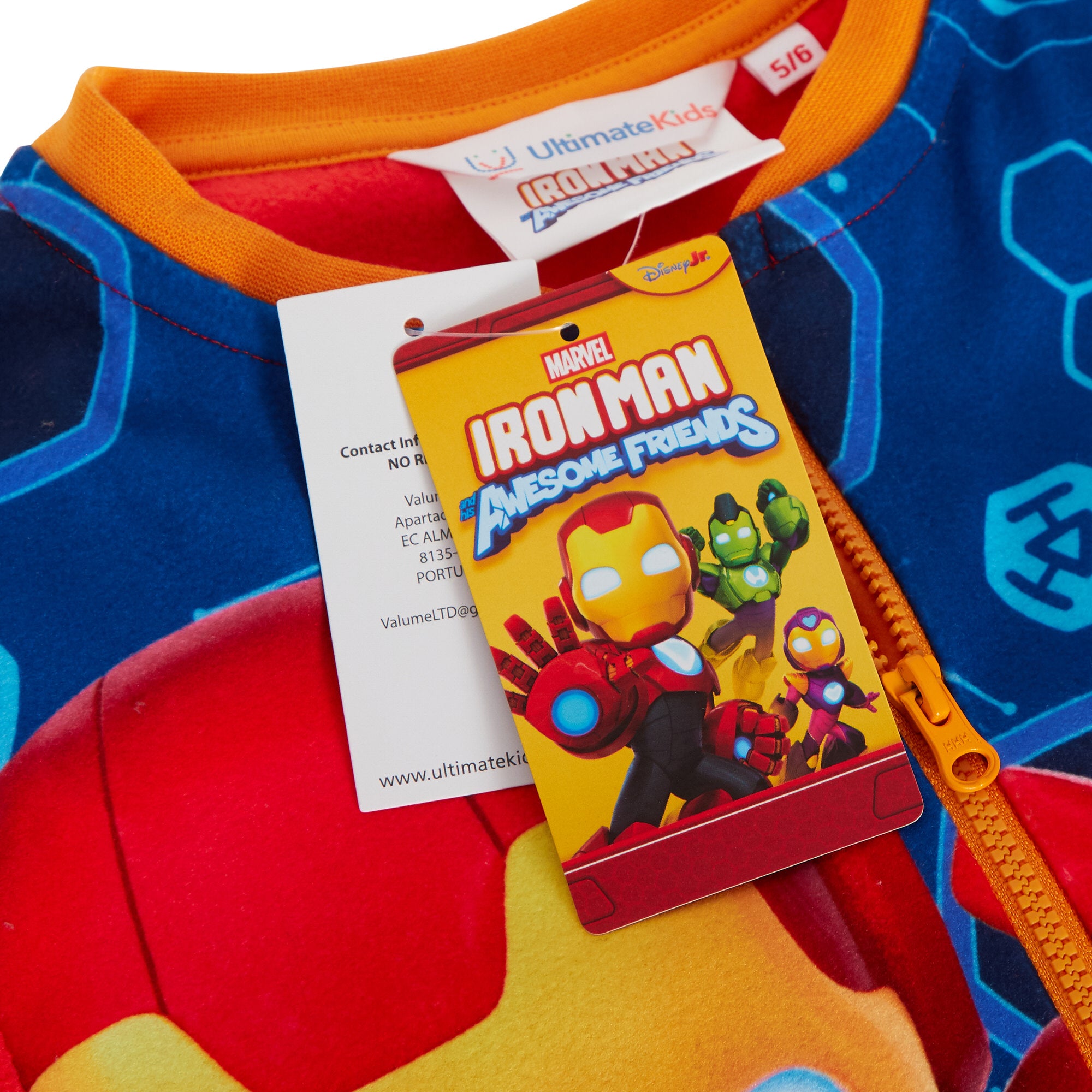 Iron Man and His Awesome Friends Fleece All In One Avengers Sleepsuit Pyjamas PJs