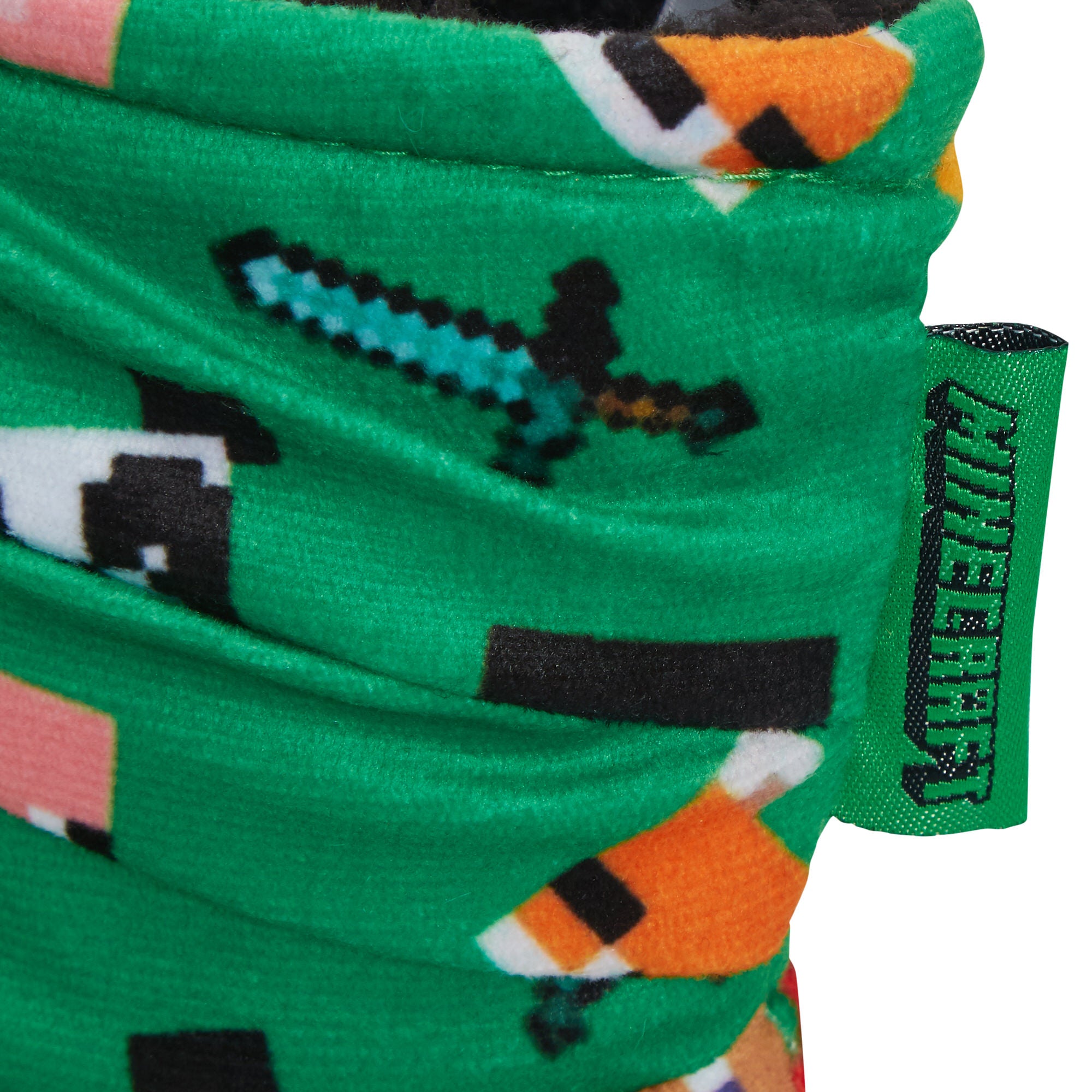 Minecraft Slipper Boots Kids Slouch Gamer Fleece Slippers Girls Boys House Shoes