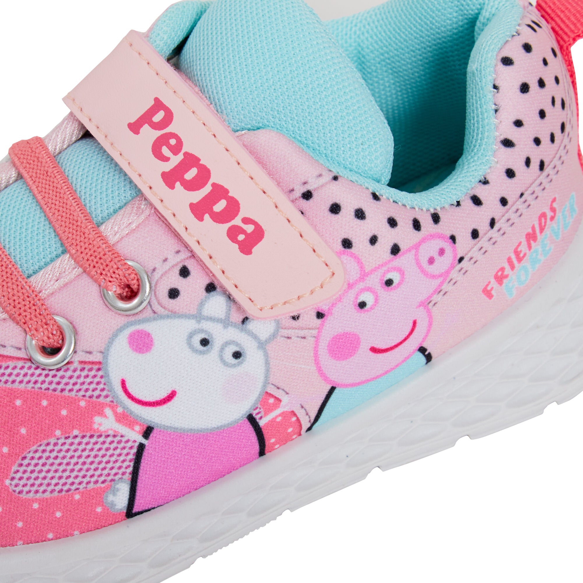 Peppa Pig Sports Trainers Girls Easy Touch Fasten Plimsolls Kids Sneakers Shoes