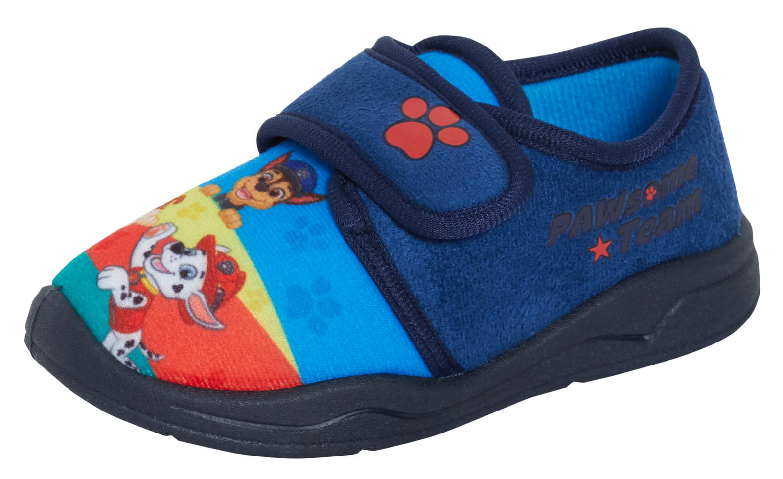 Boys Paw Patrol Slippers Kids Chase Marshall Touch Fasten House Shoes Booties