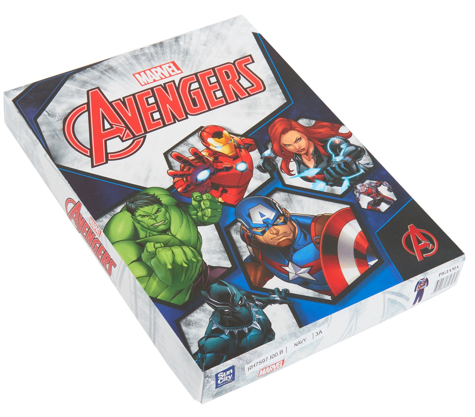 Boys Marvel Avengers Pjs Brushed 100% Cotton Pyjamas Kids Gift Boxed Set Twosie