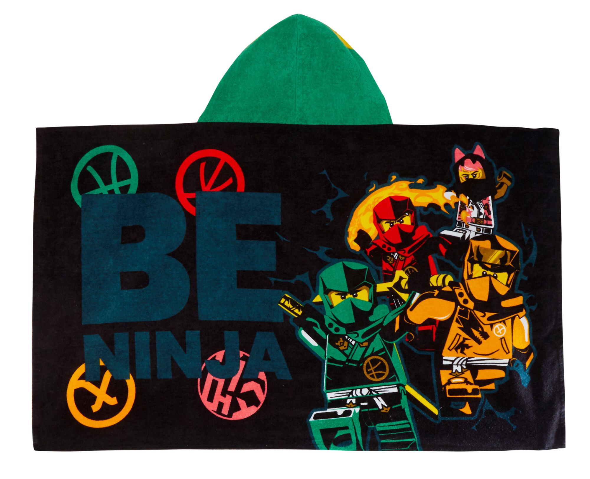 LEGO Ninjago Hooded Towel Kids LEGO Poncho Beachtowel Bath Towel Swimming Wrap