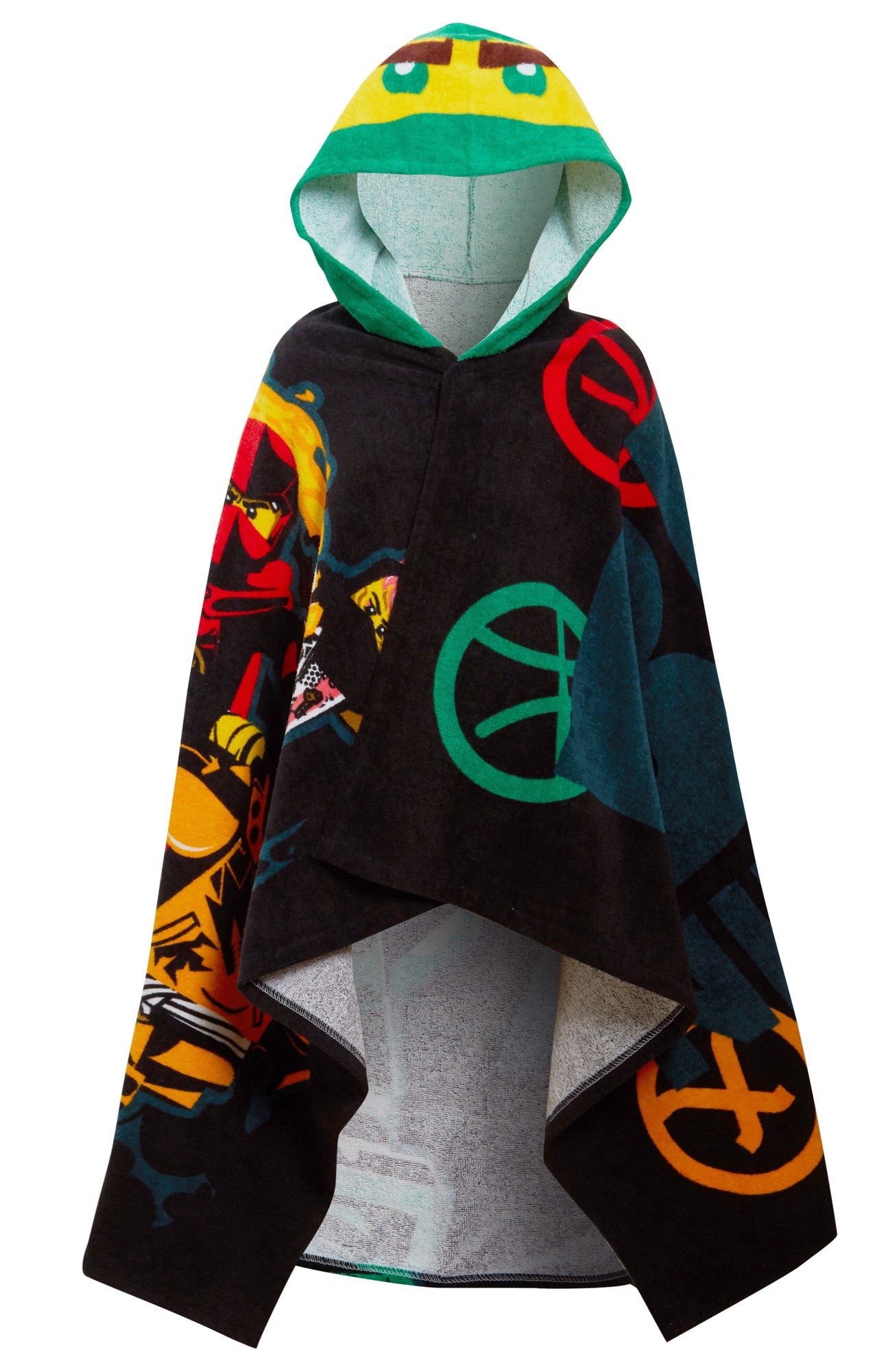 LEGO Ninjago Hooded Towel Kids LEGO Poncho Beachtowel Bath Towel Swimming Wrap