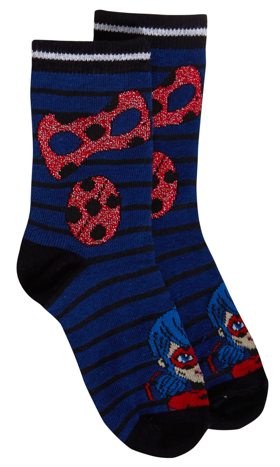 Girls Miraculous Ladybug 3 Pack Socks Girls Character Multipack Ankle Socks Kids